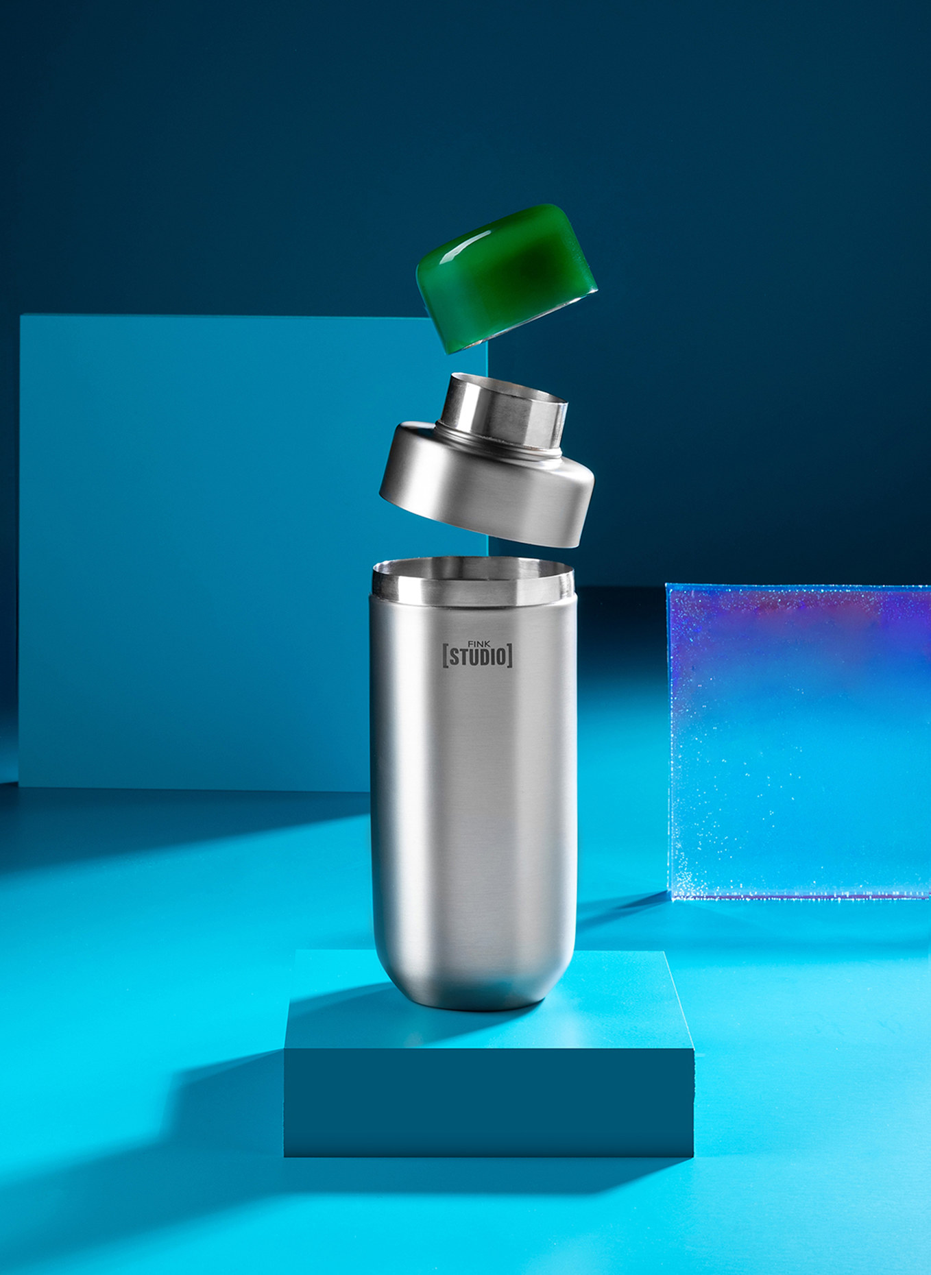 Fink Studio Cocktailshaker ICE LOVE: GRÜN/ GRAU