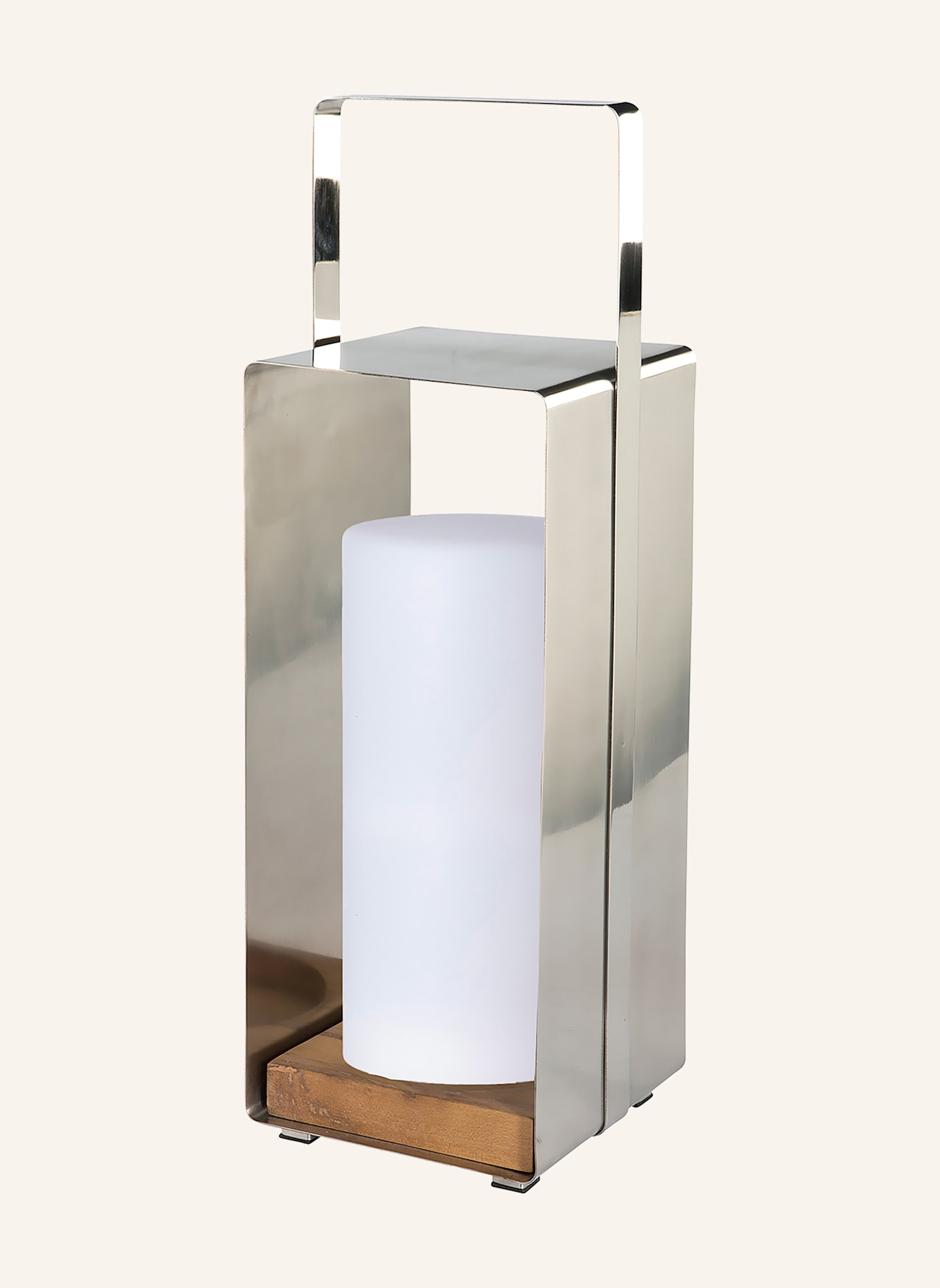 Fink Laterne mit LED Zylinder MAGNUS: SILBER