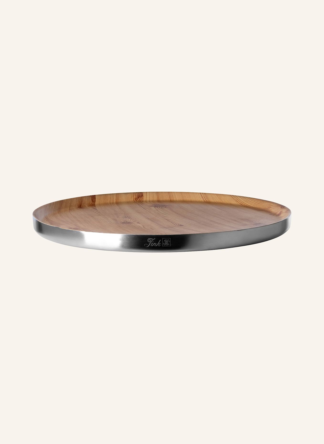 Fink Tablett TIMBER: SILBER/ BRAUN