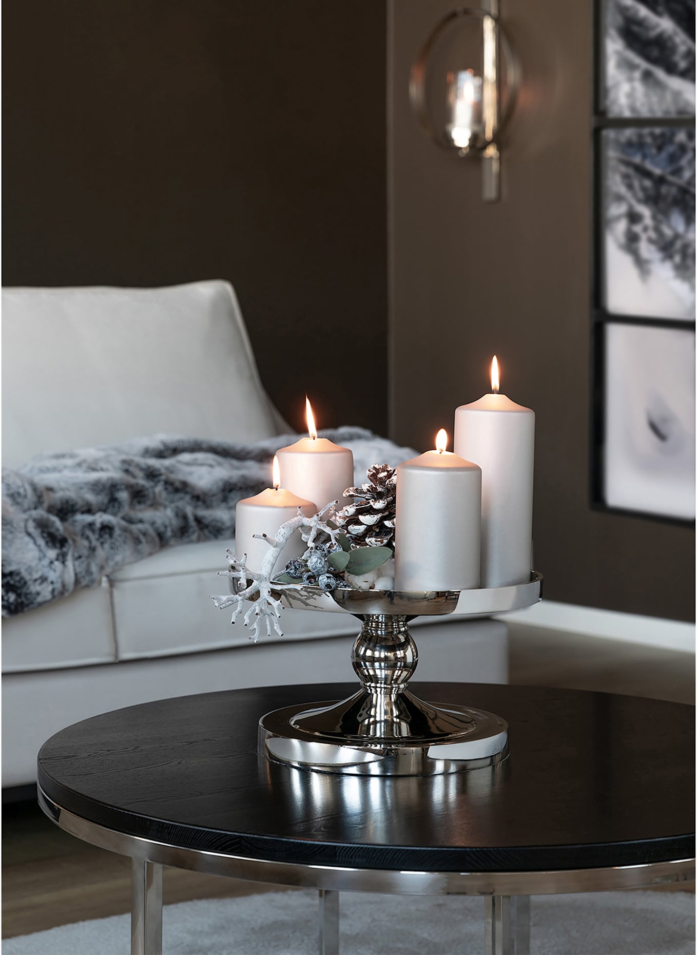 Fink Dekoplatte LAMONTE: SILBER