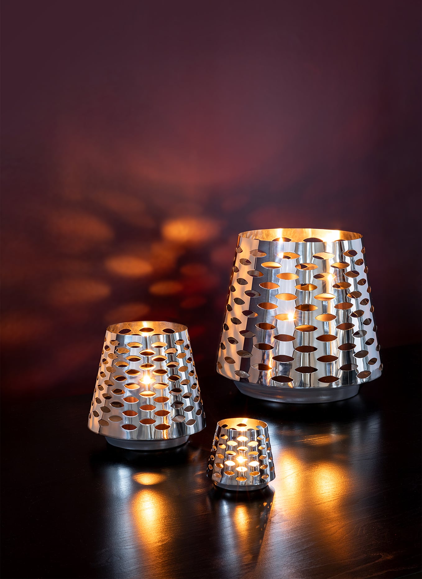 Fink Windlicht LUMA: SILBER