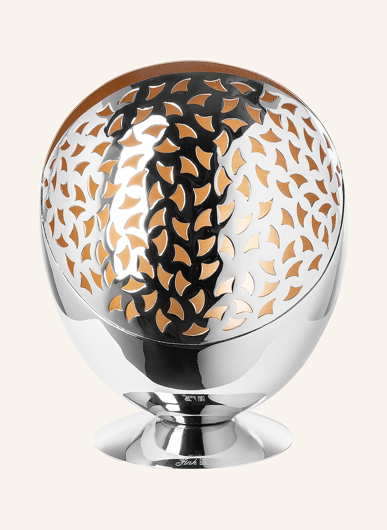 Fink Windlicht ohne Glas PURIA: SILBER/ GOLD