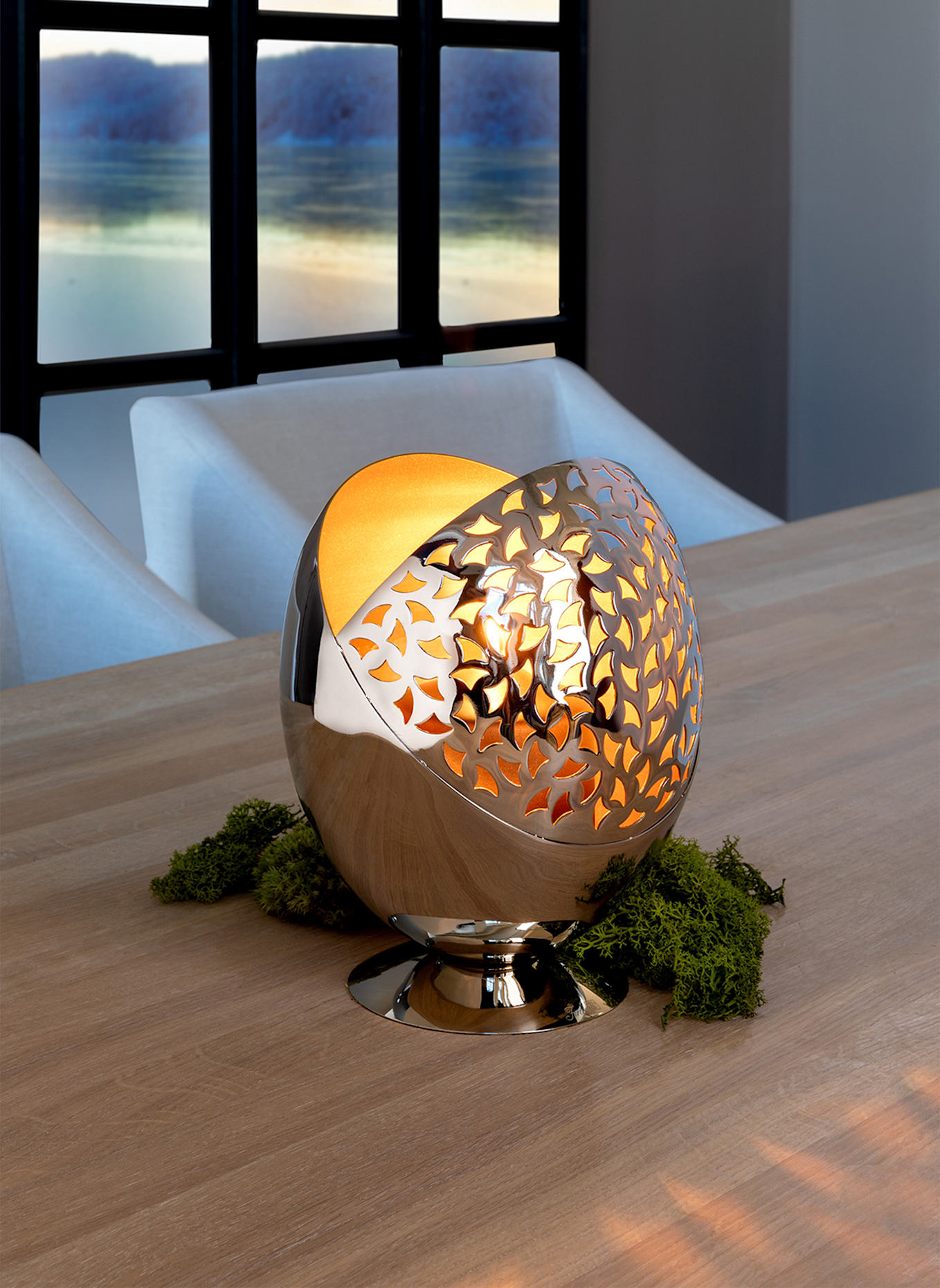 Fink Windlicht ohne Glas PURIA: SILBER/ GOLD