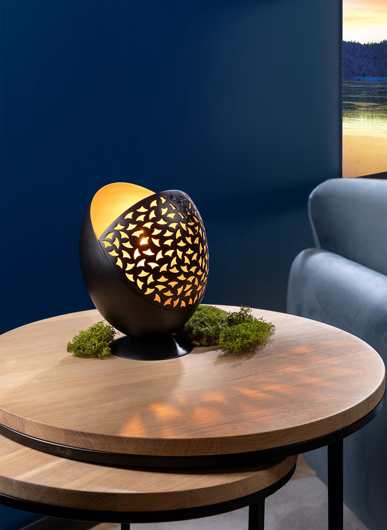 Fink Windlicht ohne Glas PURIA: SCHWARZ