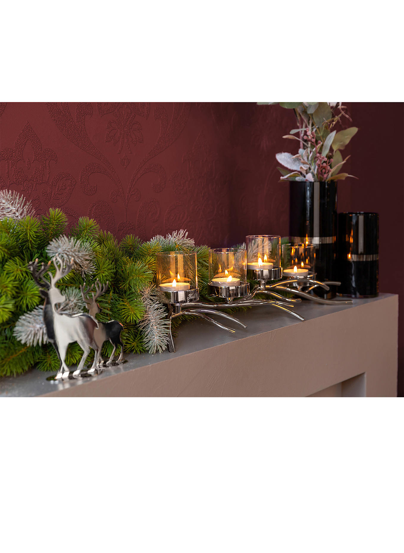 Fink Leuchter, 4-flammig RAMUS: SILBER