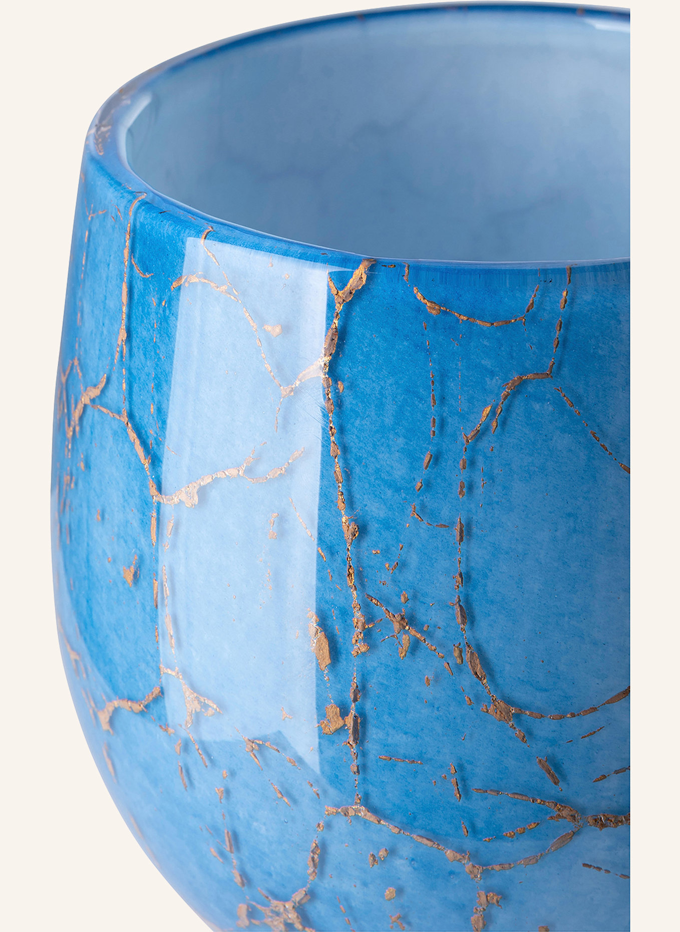 Fink Windlicht, Vase COSMIC: BLAU/ GOLD