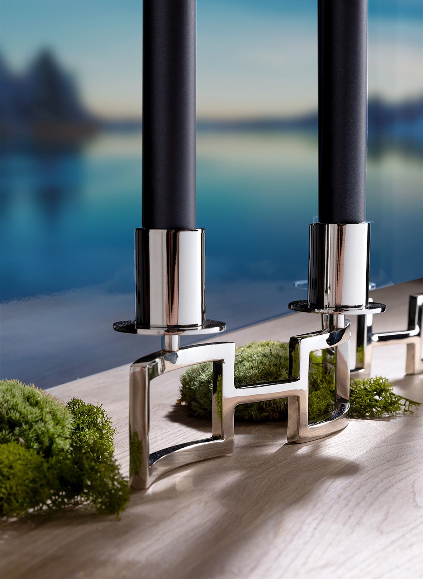 Fink Leuchter, 4-flammig HOMMAGE: SILBER