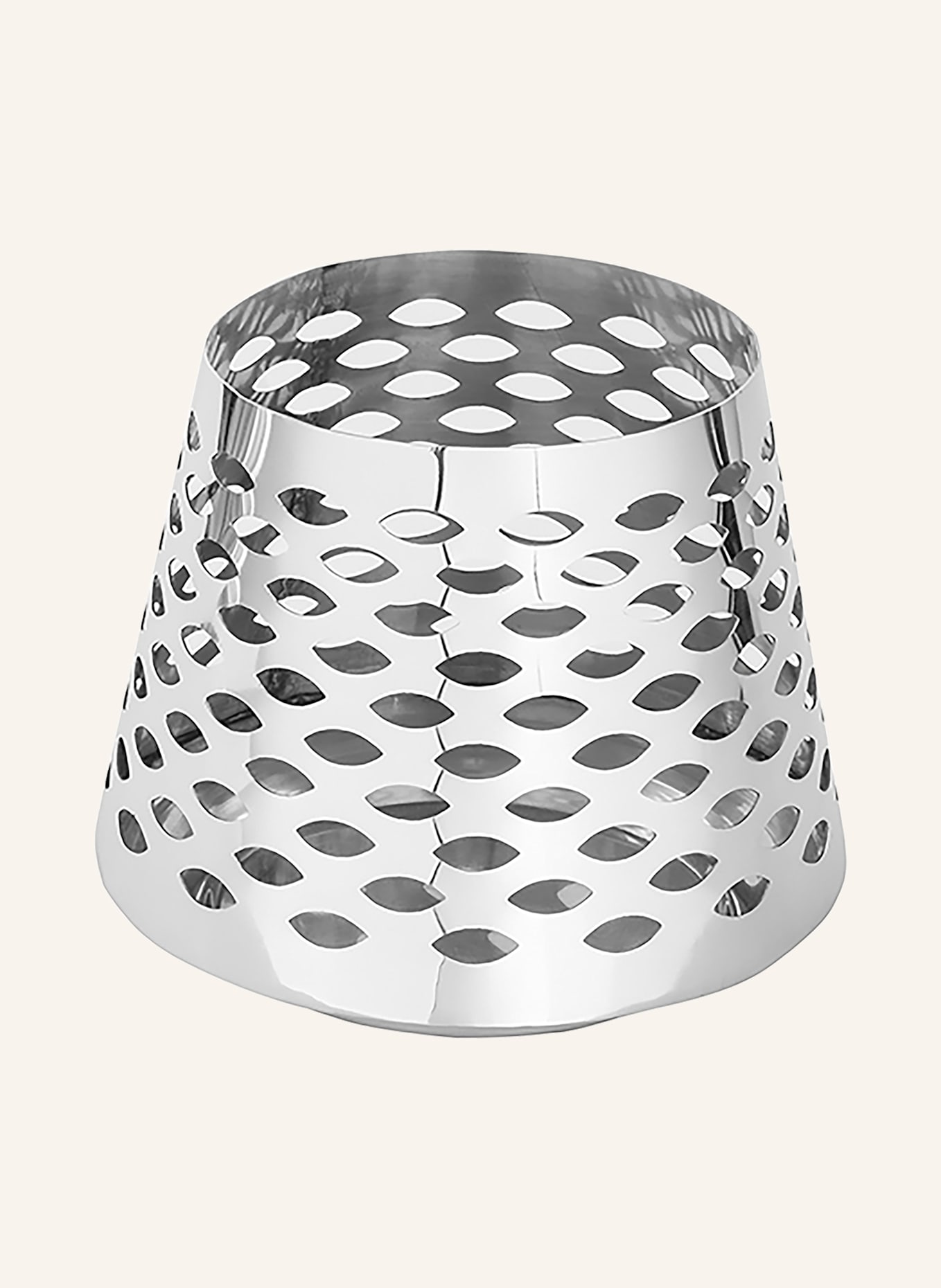 Fink Windlicht mit LED-Leuchtzylinder LUMA: SILBER