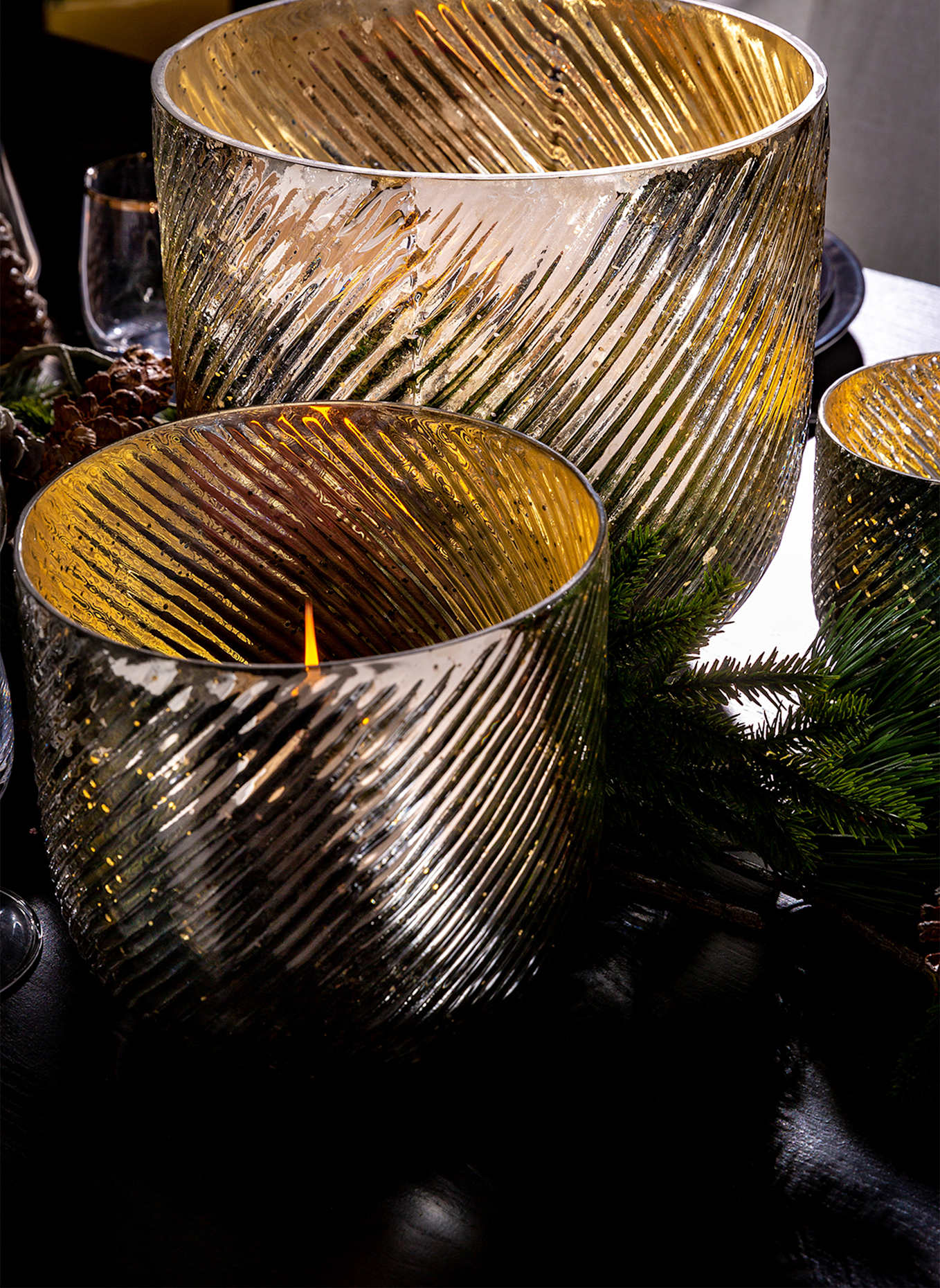 Fink Windlicht VICKY: SILBER