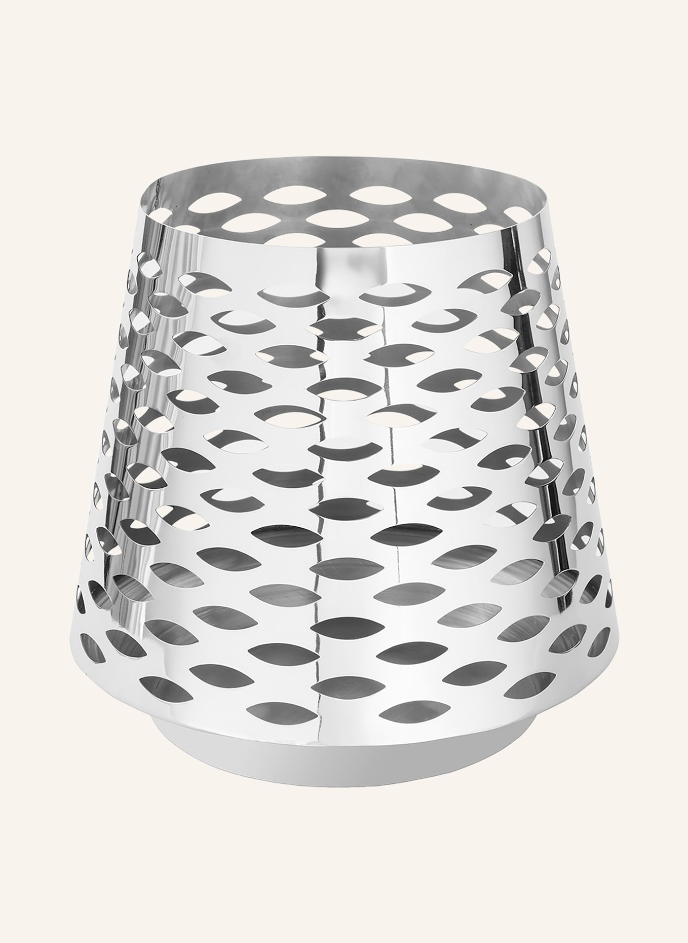 Fink Windlicht mit LED-Leuchtzylinder LUMA: SILBER