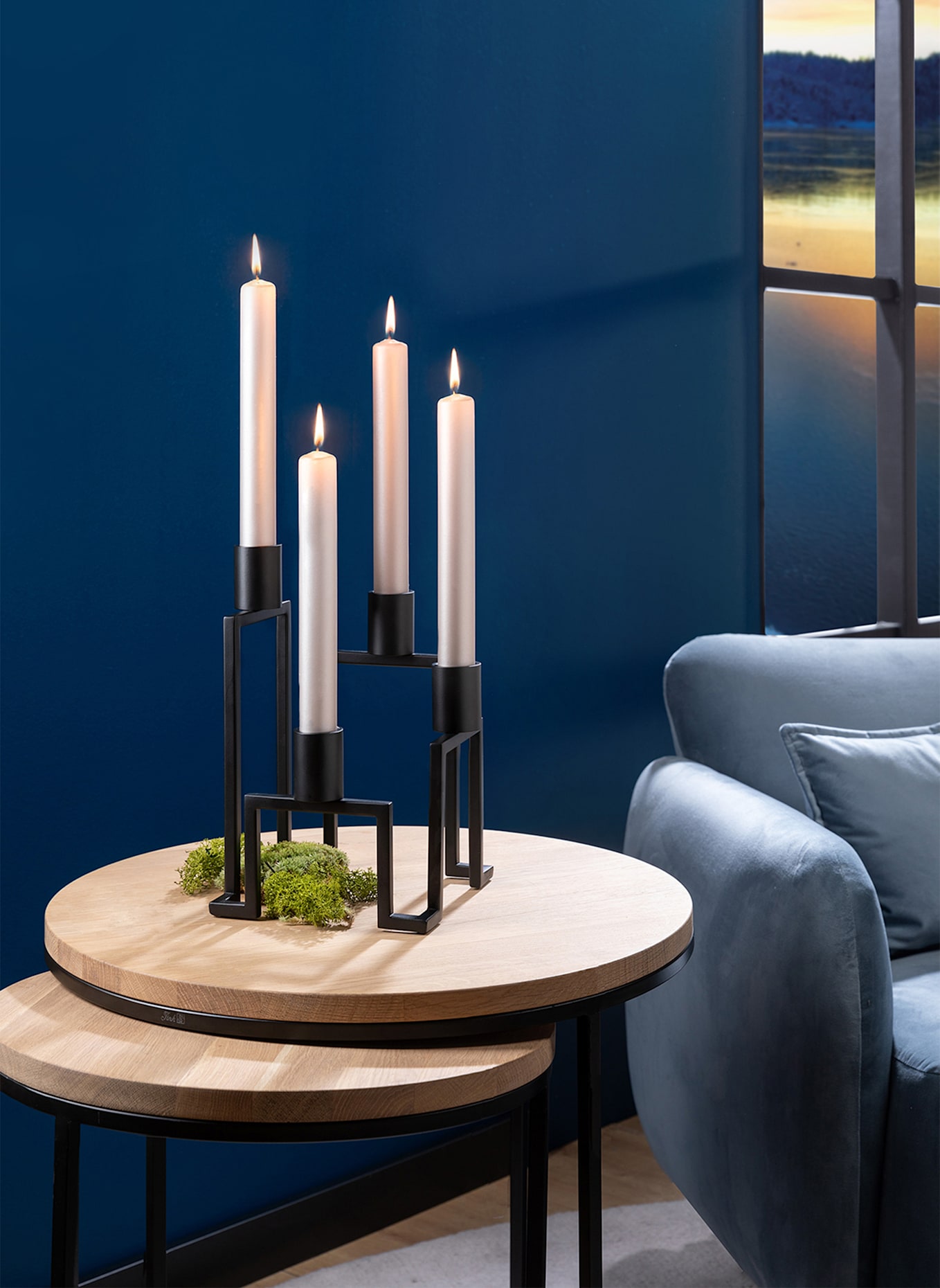 Fink Leuchter, 4-flammig GRANT: SCHWARZ