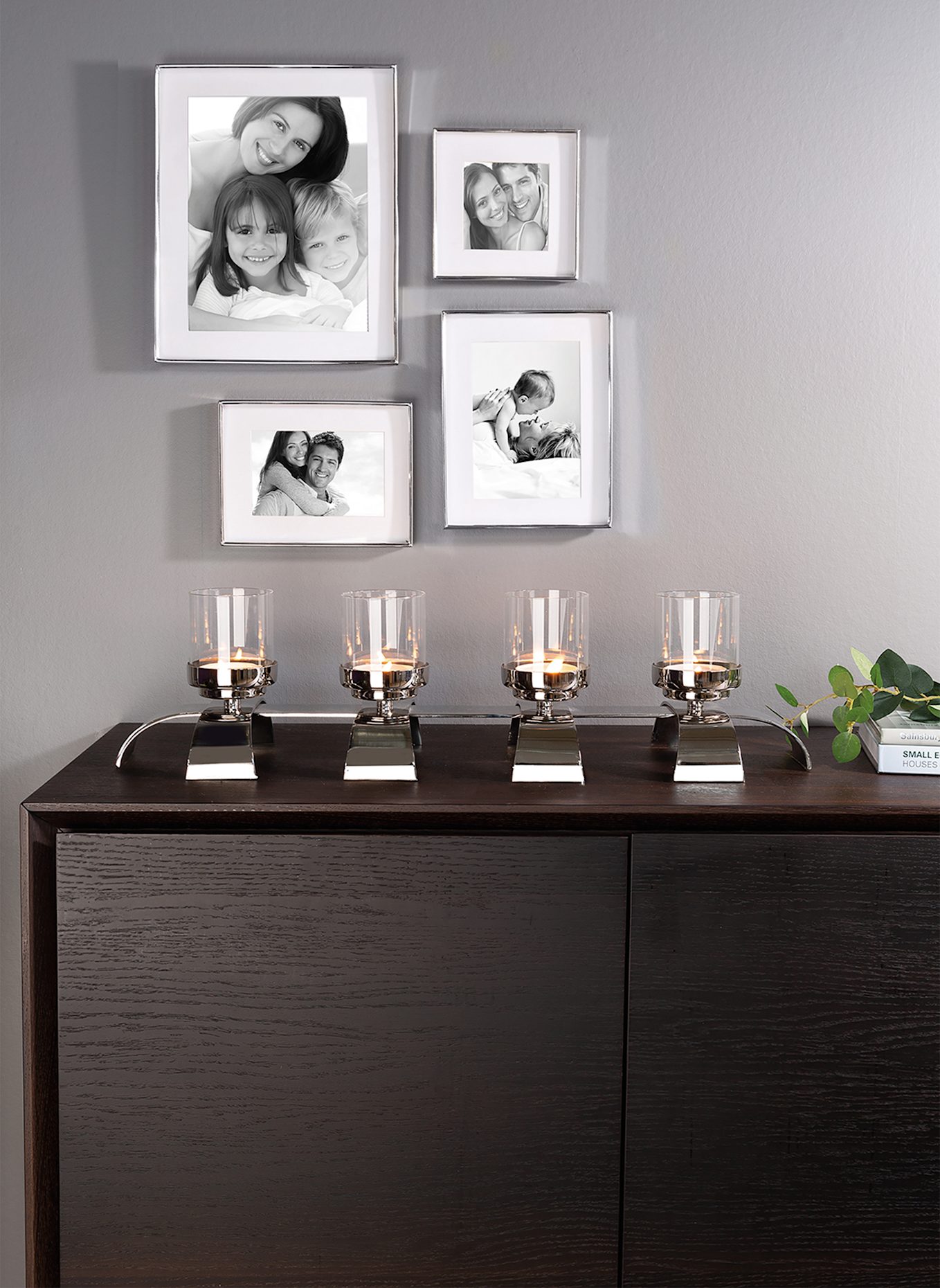 Fink Leuchter, 4-flammig AARON: SILBER