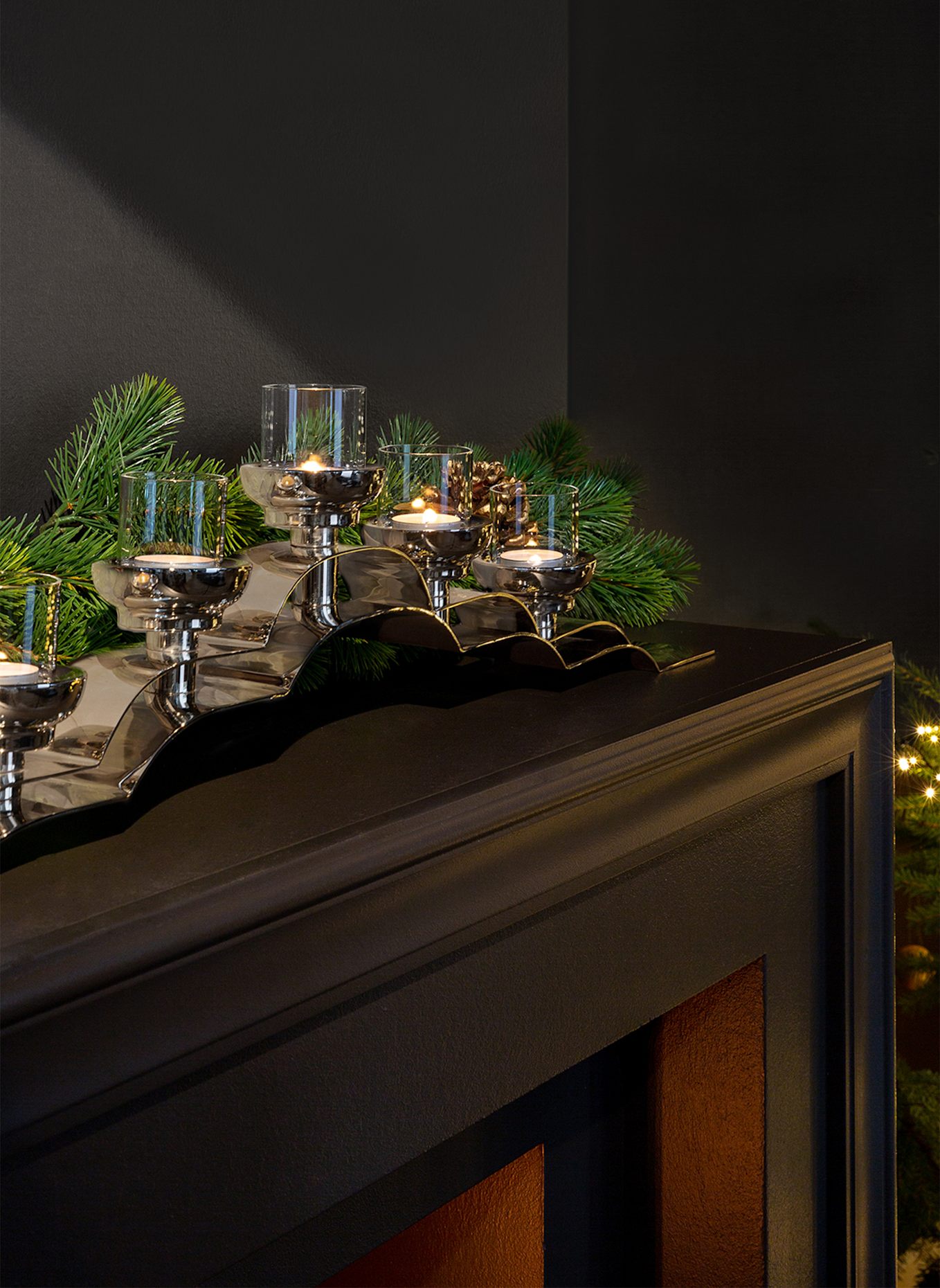 Fink Leuchter, 5-flammig NUVOLA: SILBER