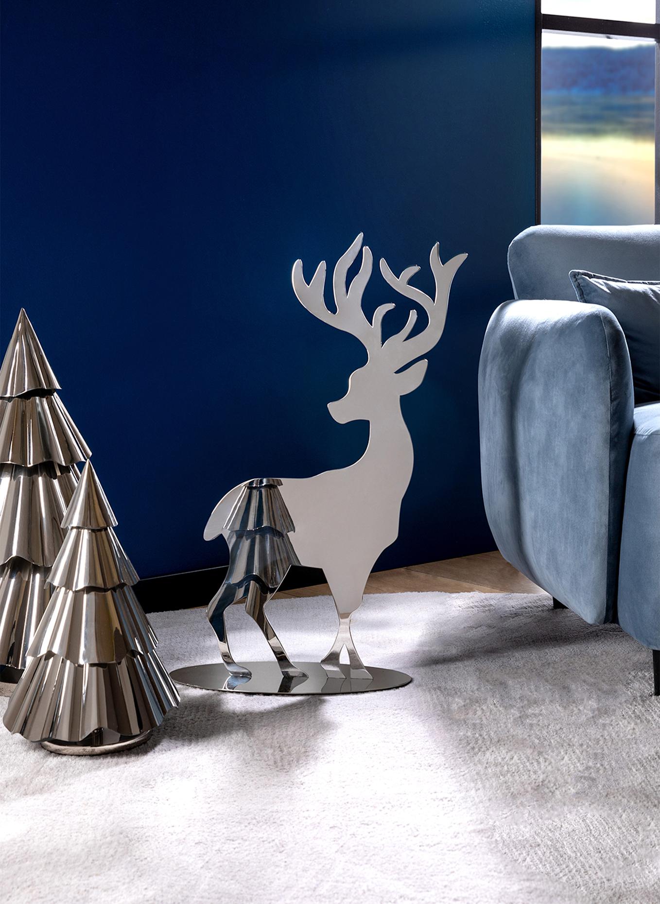 Fink Deko Hirsch JASPER: SILBER