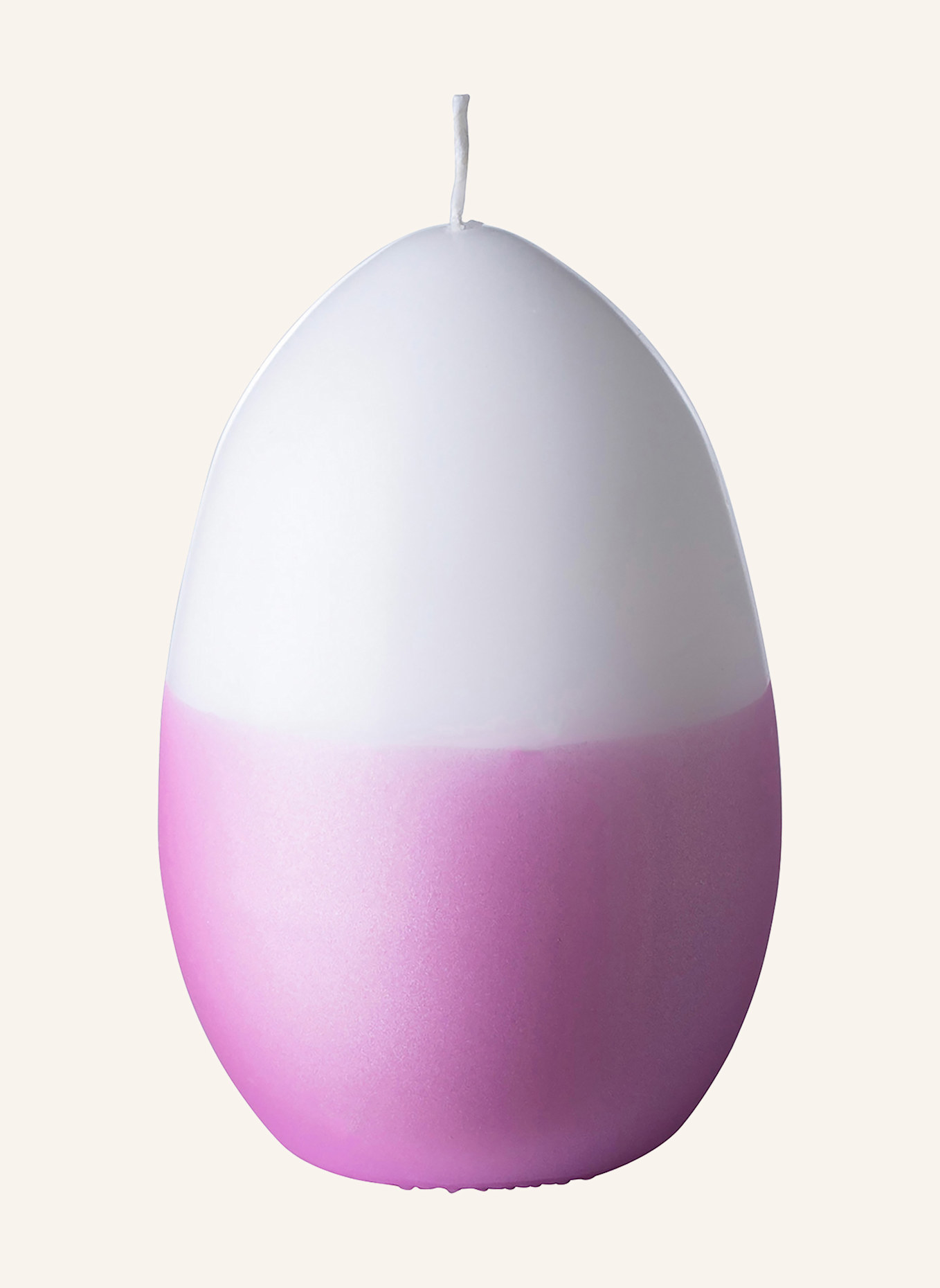 Fink Eikerze CANDLE: WEISS/ FUCHSIA