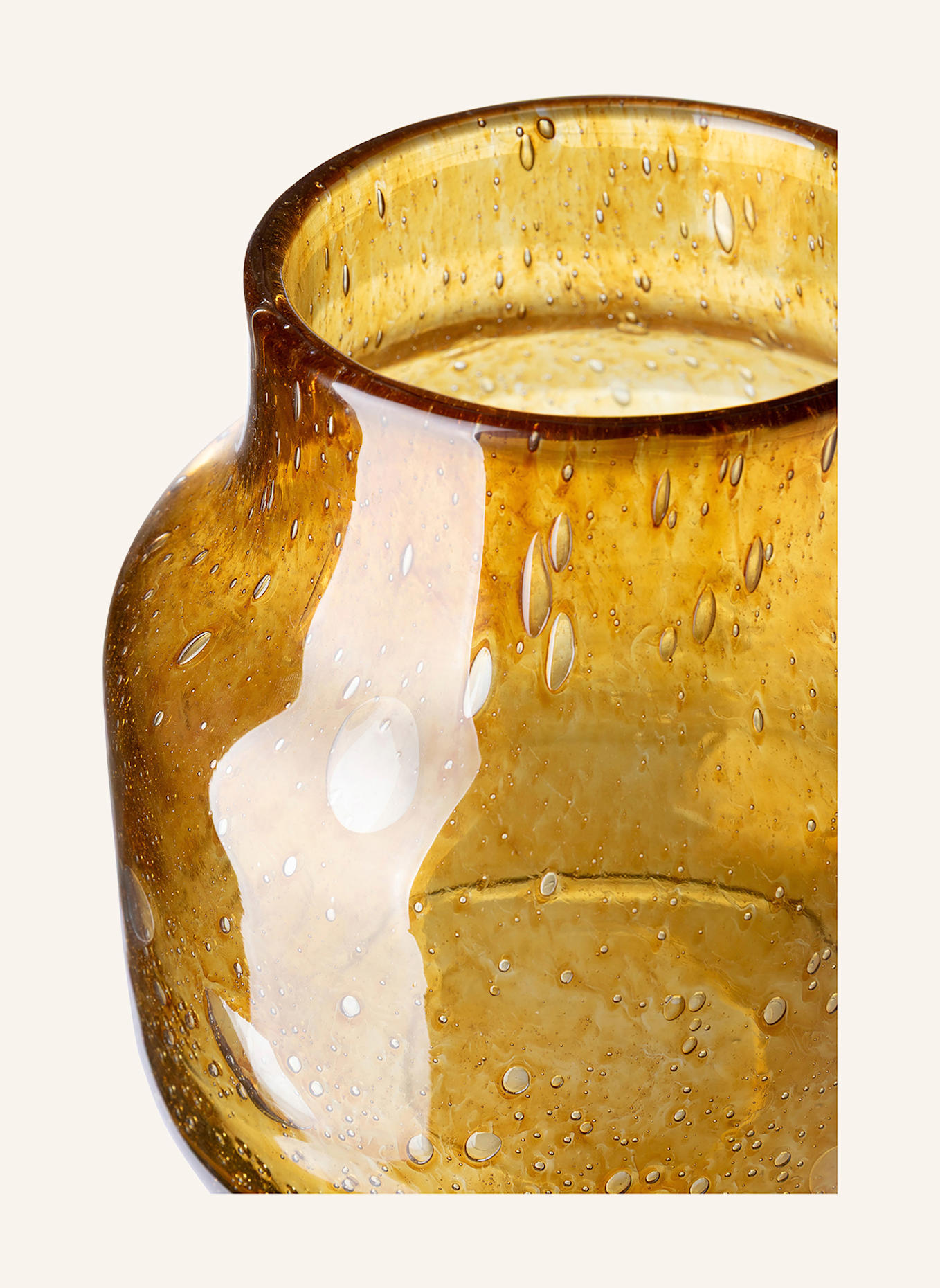 Fink Glasvase, Windlicht SOLEA: GELB