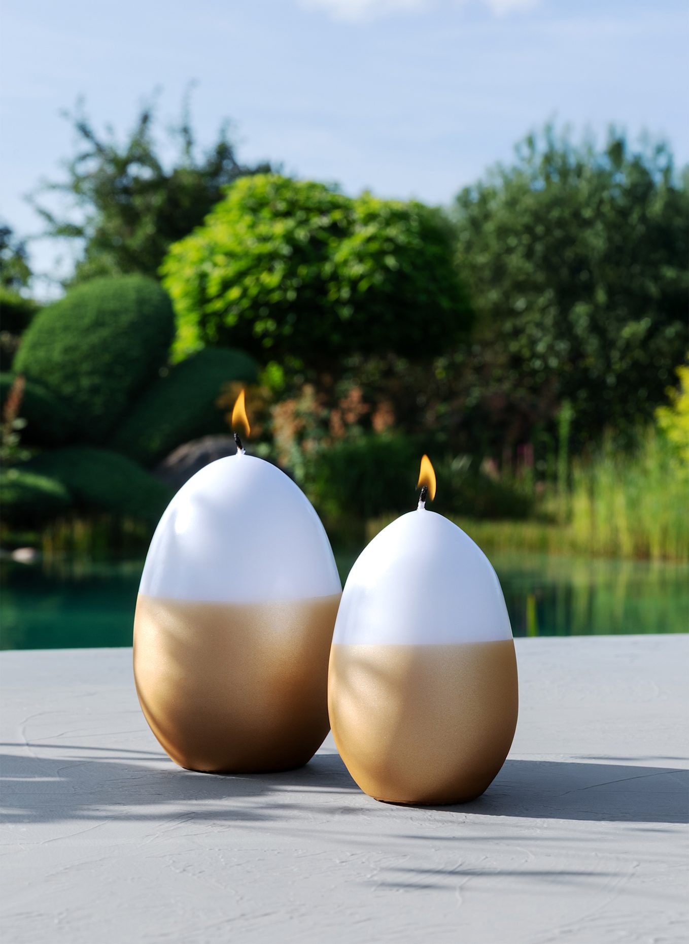 Fink Eikerze CANDLE: WEISS/ GELB