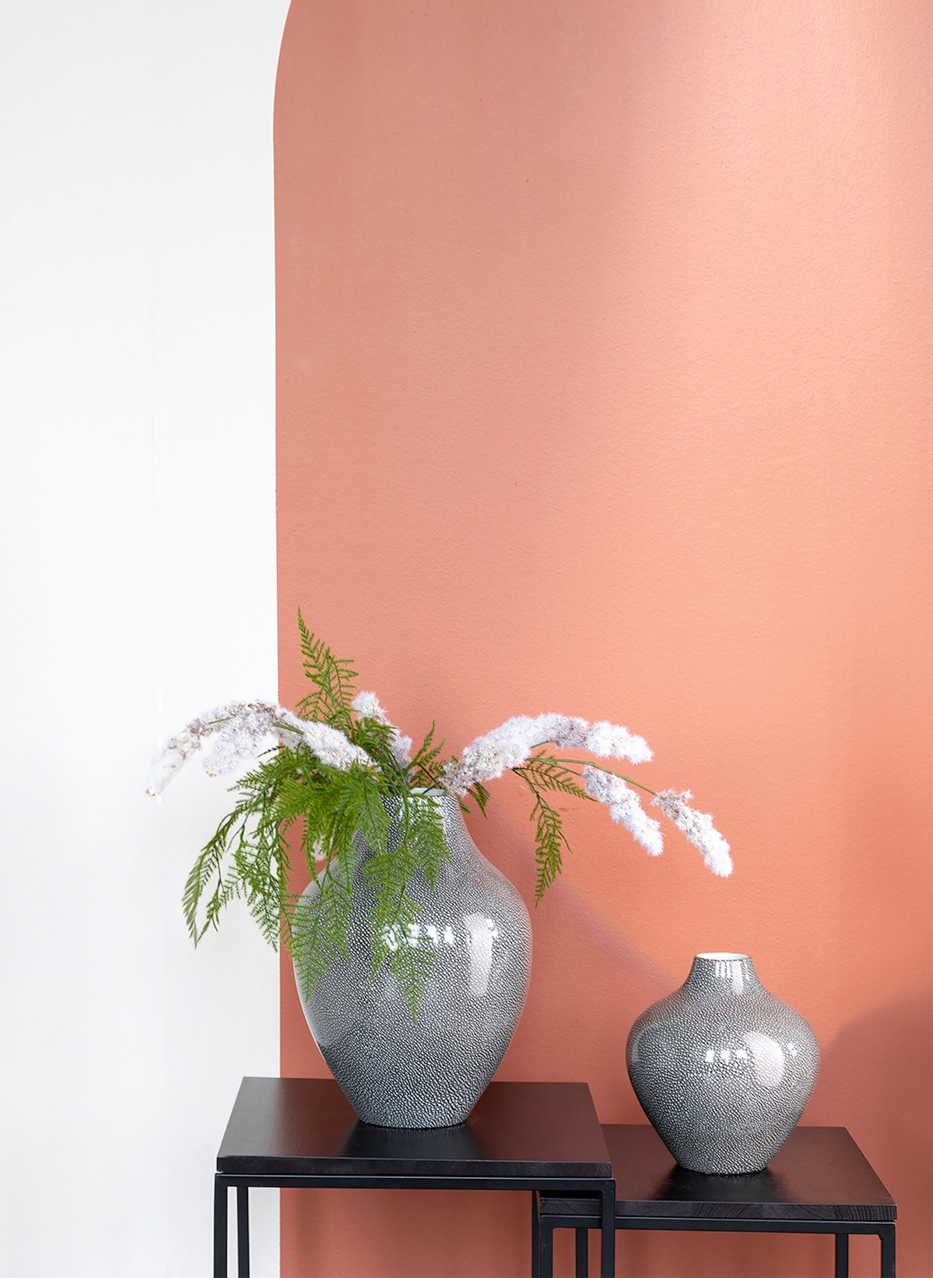 Fink Kunstblume LAMPENPUTZER: BRAUN/ WEISS