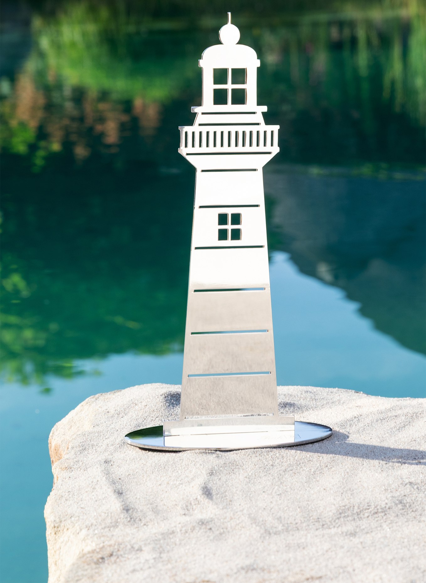 Fink Deko-Leuchtturm LIGHTHOUSE: SILBER