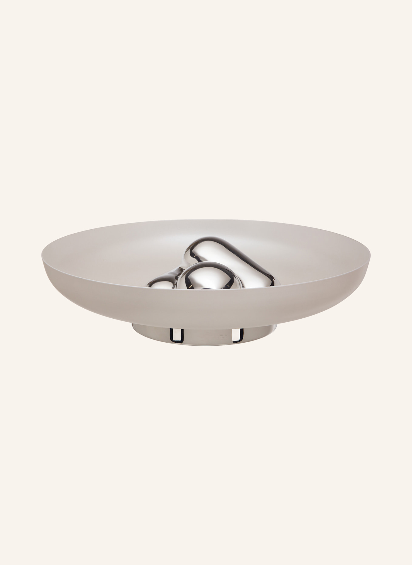 Fink Studio Schale SPACE PEARL: SILBER/ CREME