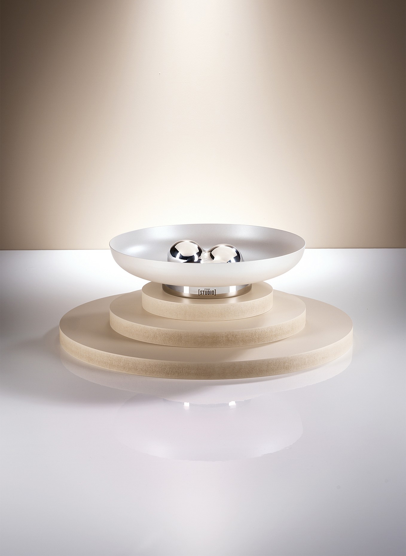 Fink Studio Schale SPACE PEARL: SILBER/ CREME