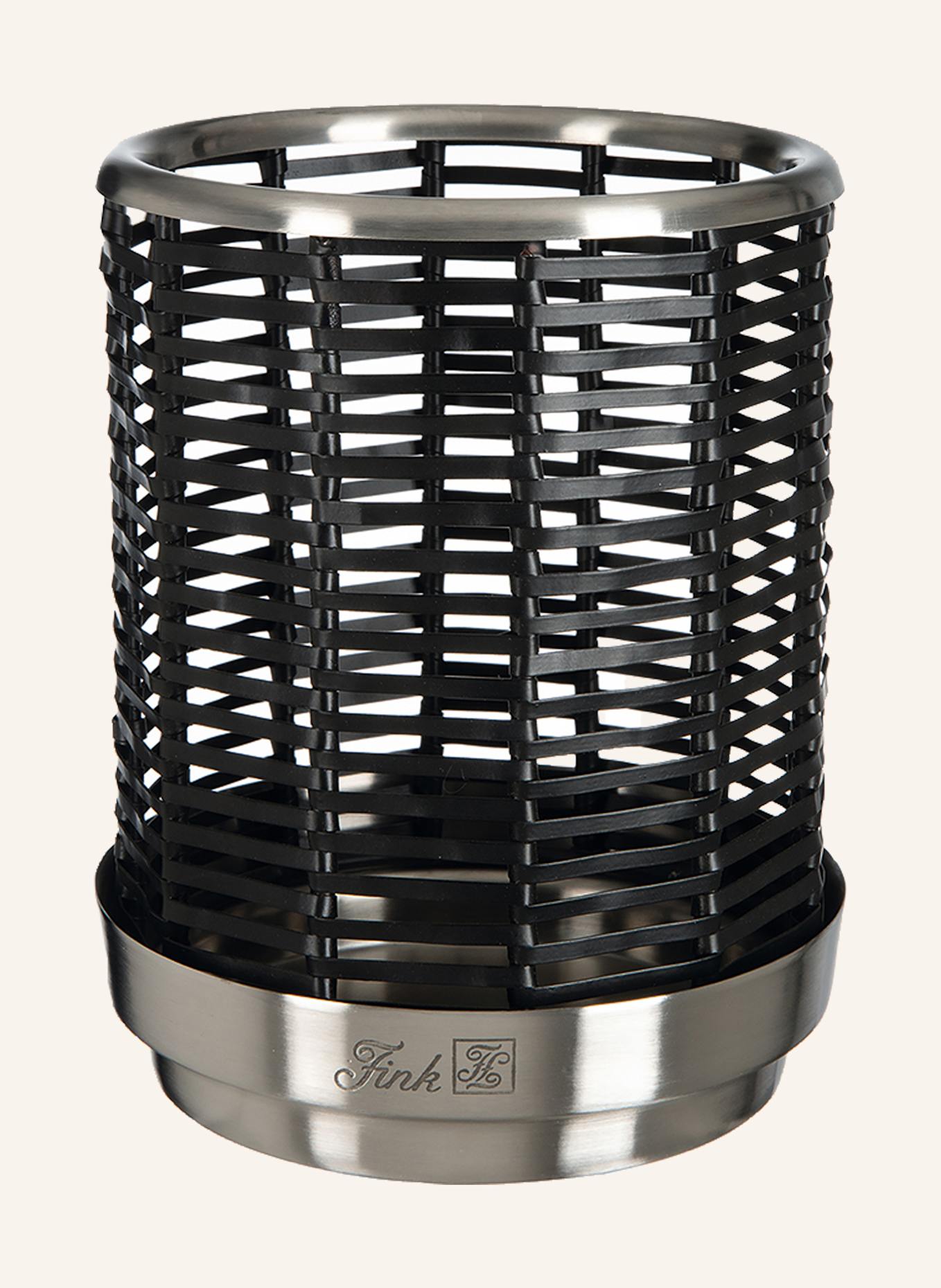 Fink Windlicht ohne Glas FLAVIO: SCHWARZ/ SILBER