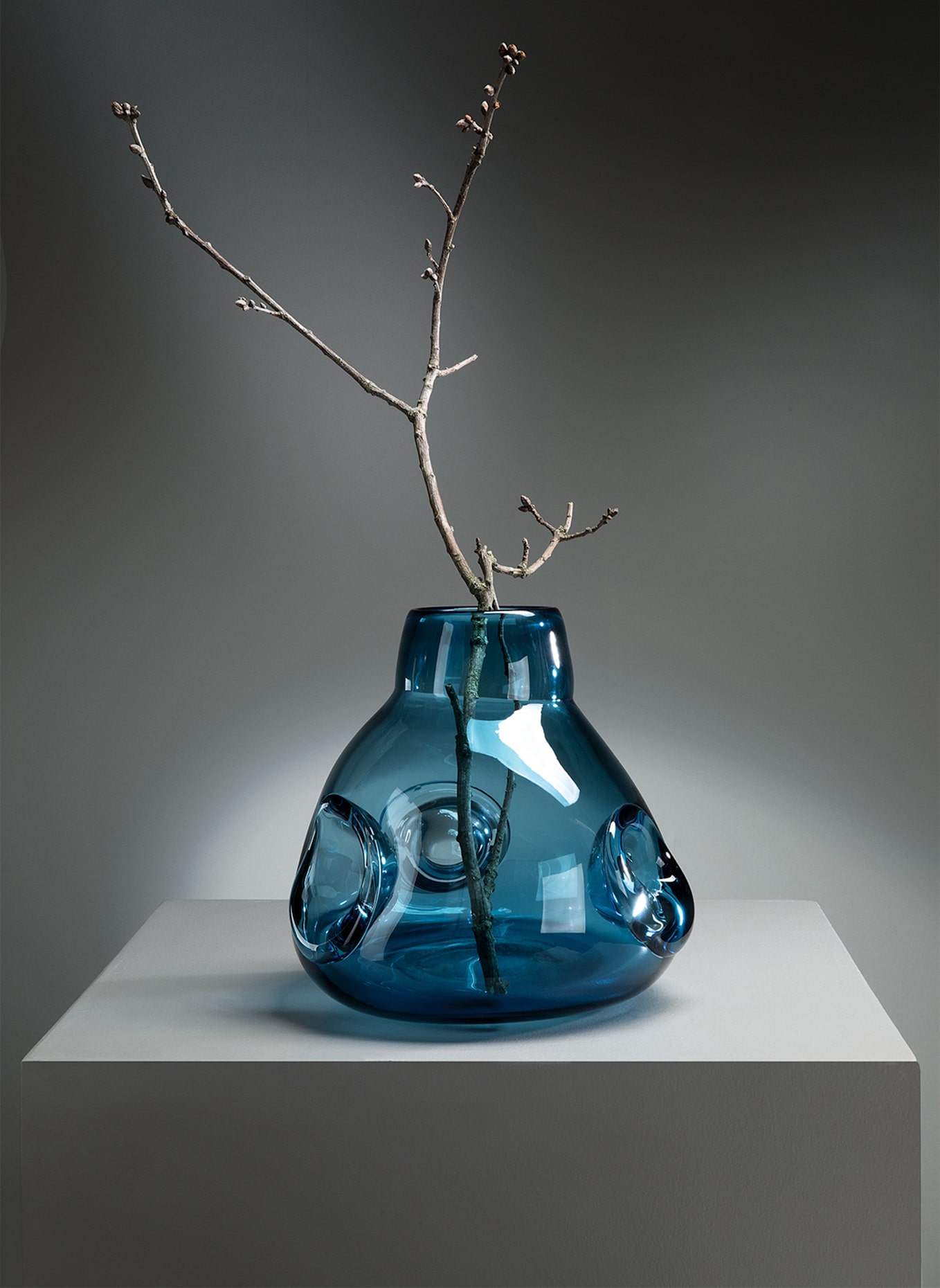 Fink Glasvase JARVEN: BLAU