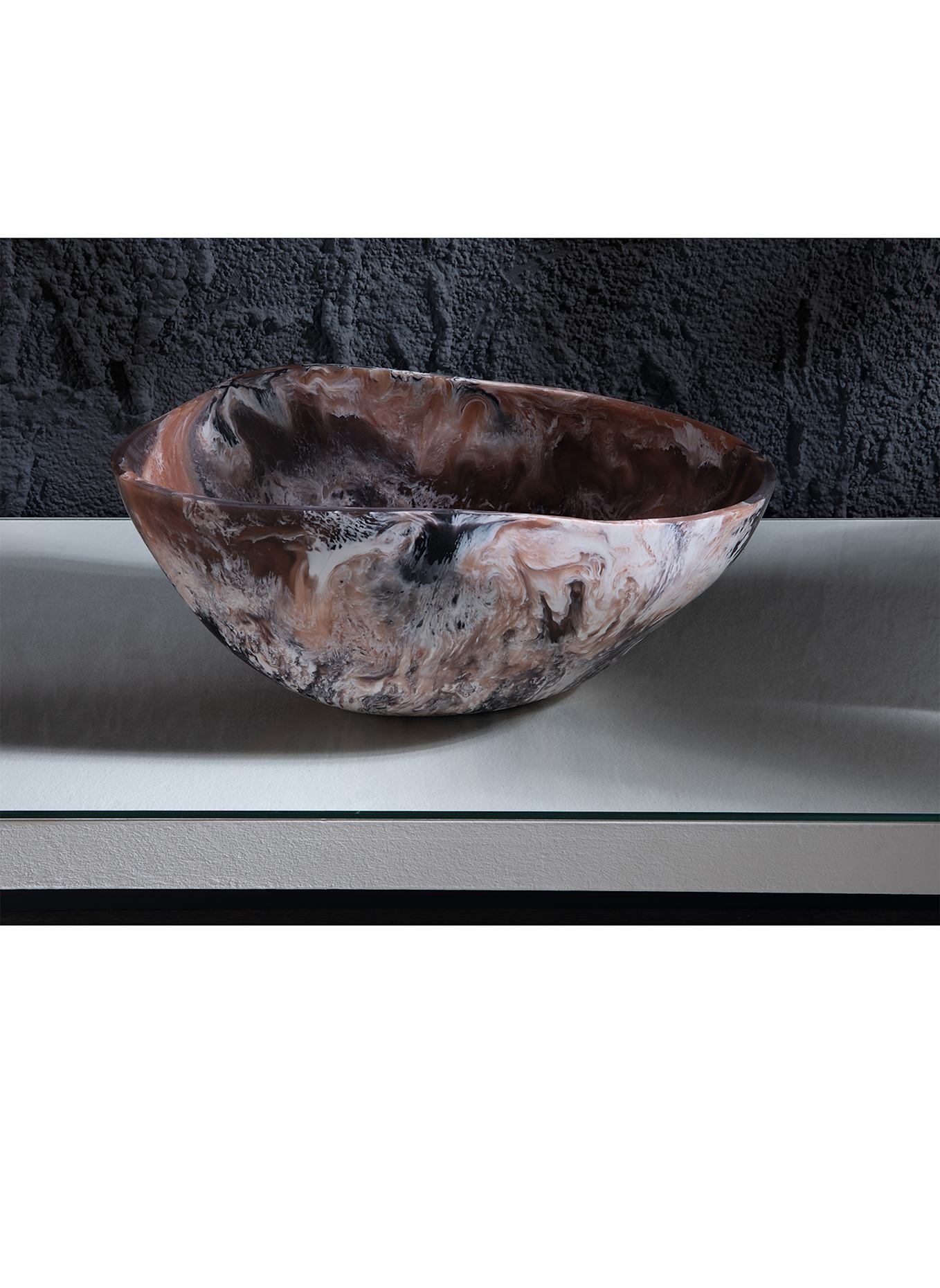 Fink Schale ESPRESSO: BRAUN/ WEISS