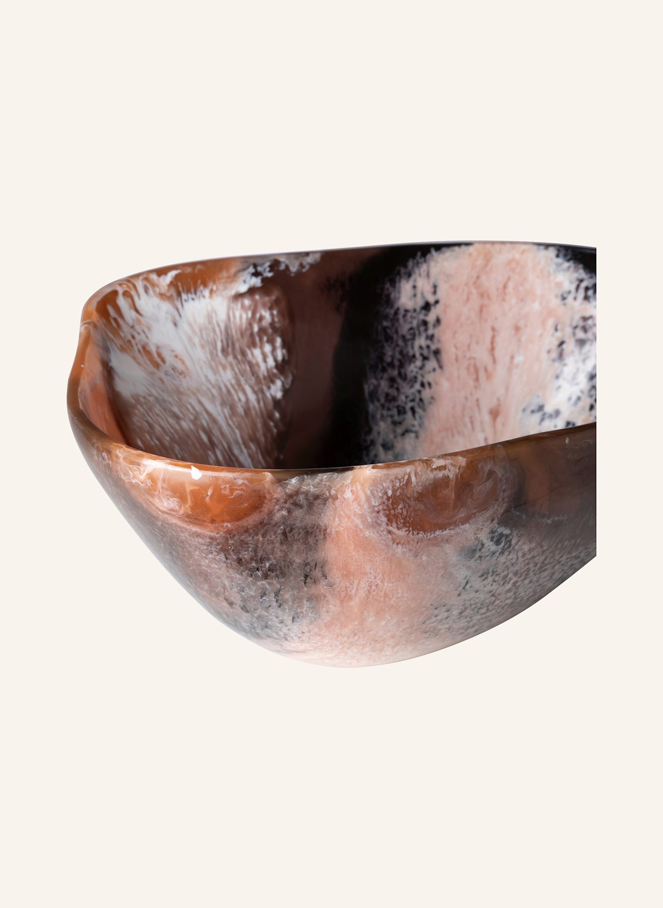 Fink Schale ESPRESSO: BRAUN/ WEISS