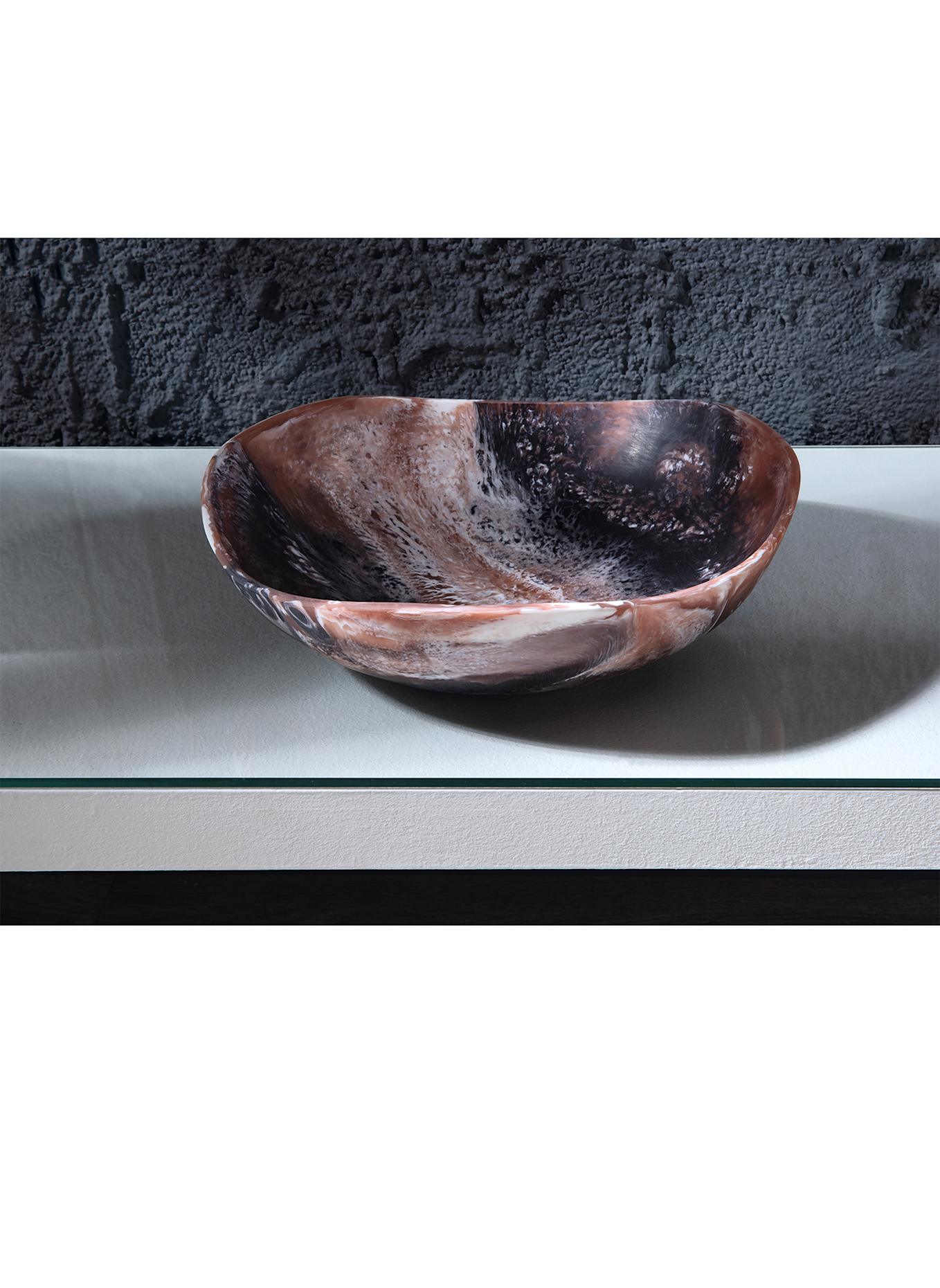 Fink Schale ESPRESSO: BRAUN/ WEISS