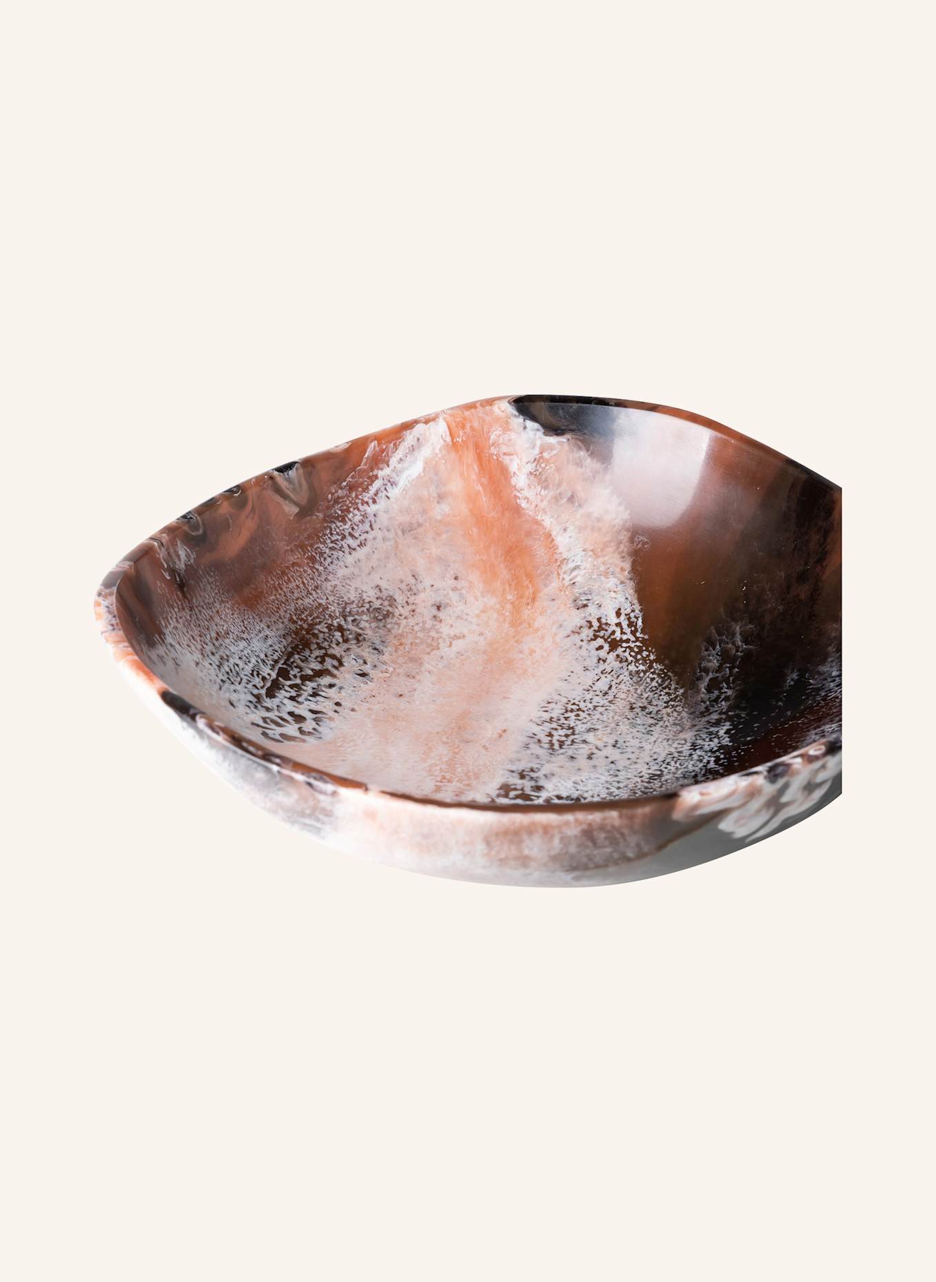 Fink Schale ESPRESSO: BRAUN/ WEISS