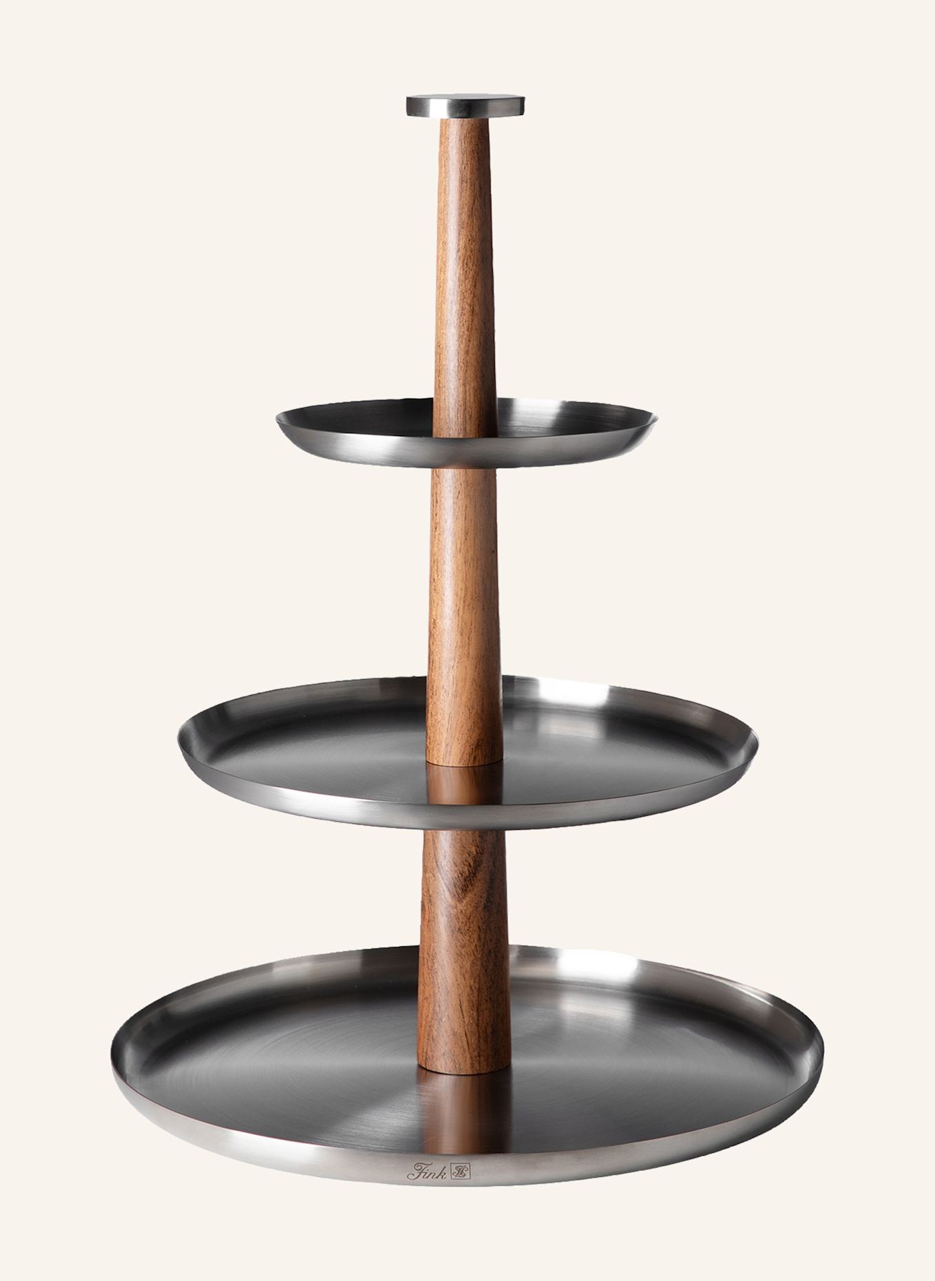 Fink 3er Etagere ROMA: SILBER/ BRAUN