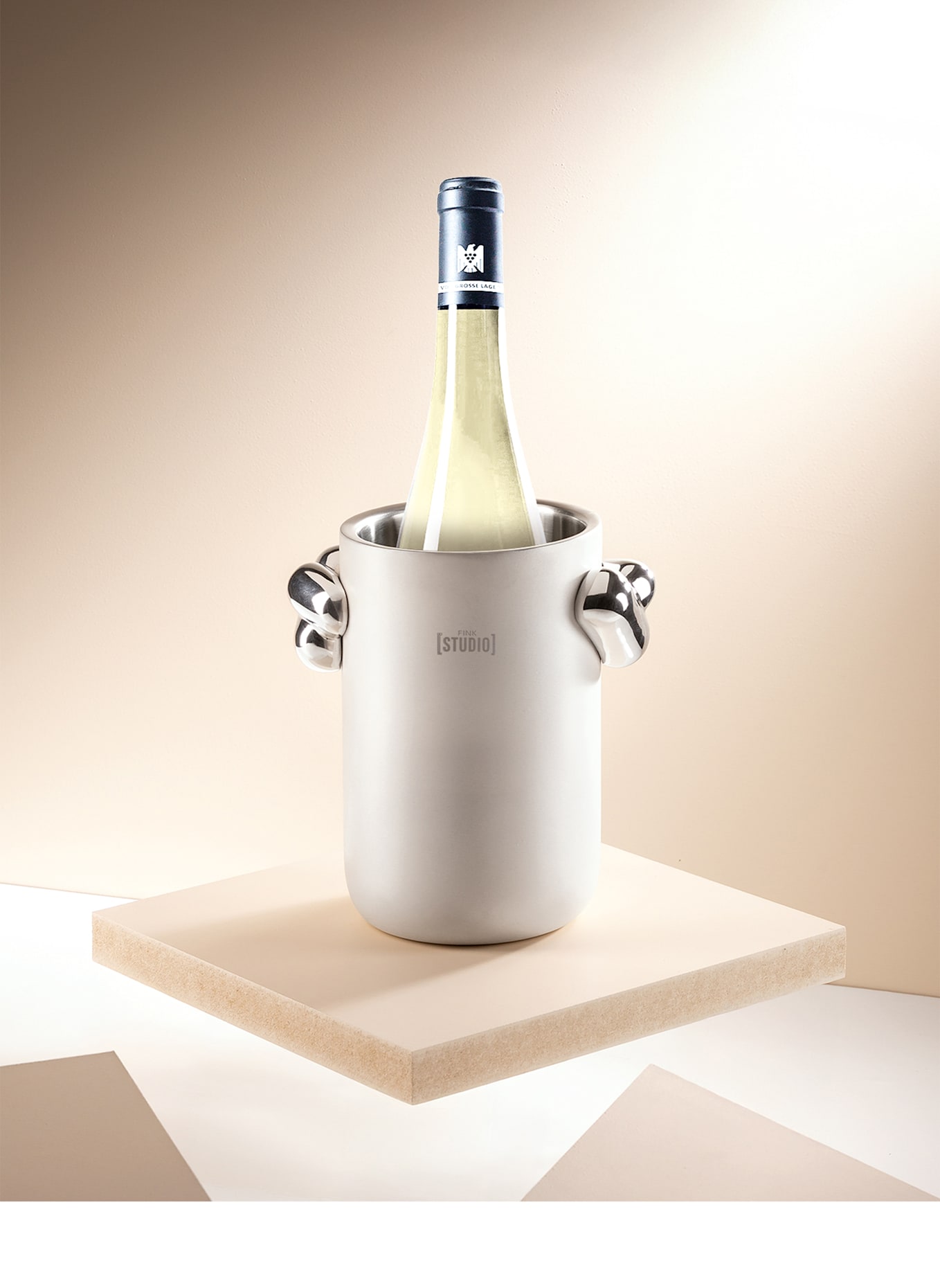Fink Studio Weinkühler SPACE PEARL: SILBER/ CREME