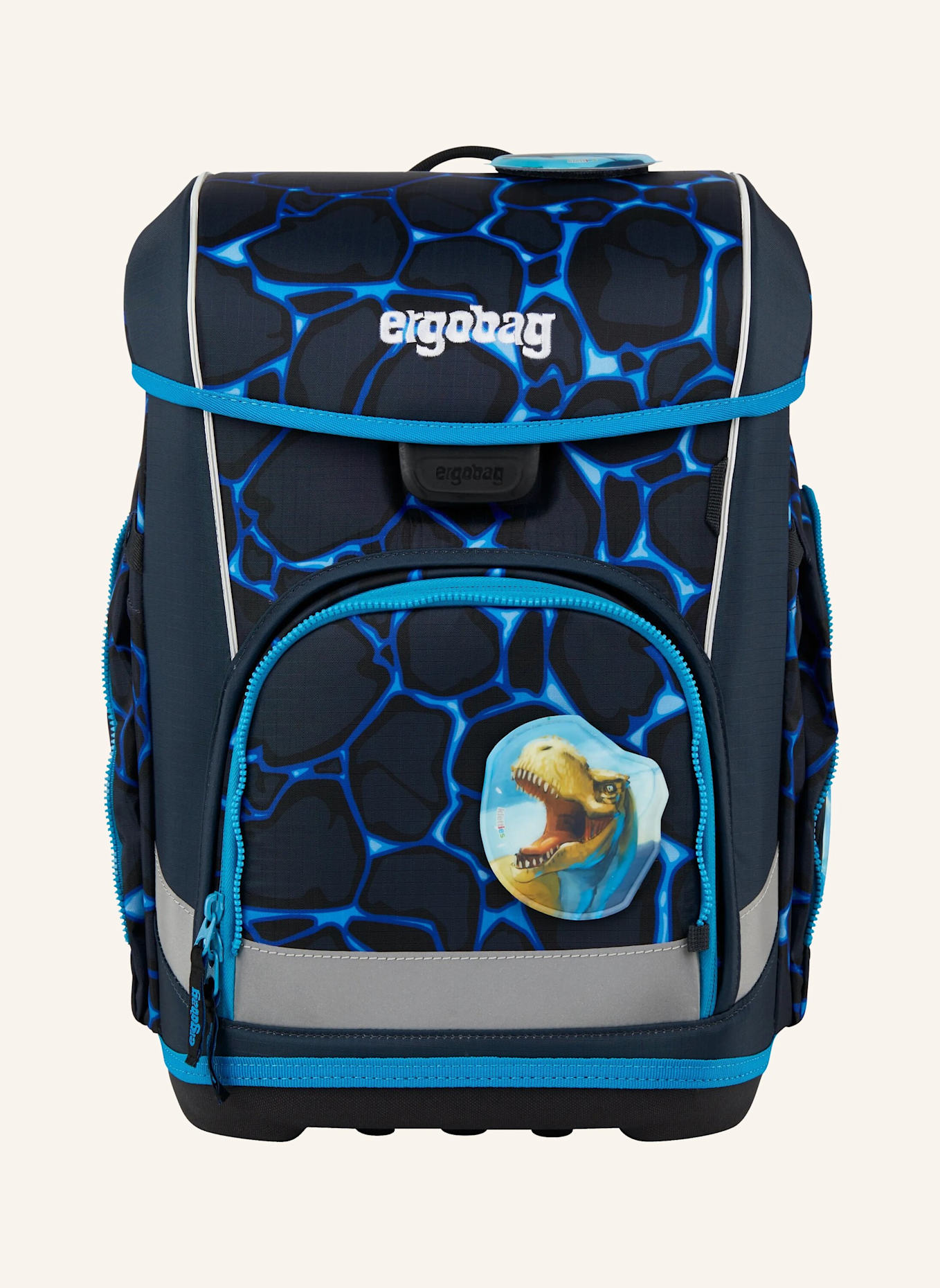 ergobag Schulranzen-Set CUBO LIGHT SET: HELLBLAU/ BLAU