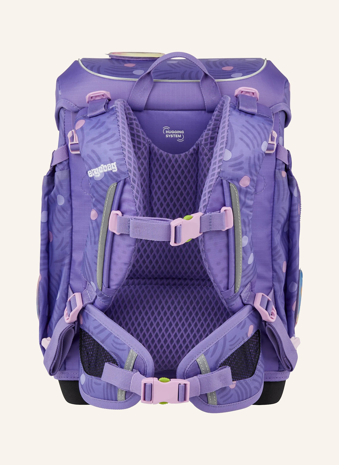 ergobag Schulranzen-Set CUBO LIGHT SET: LILA/ HELLLILA