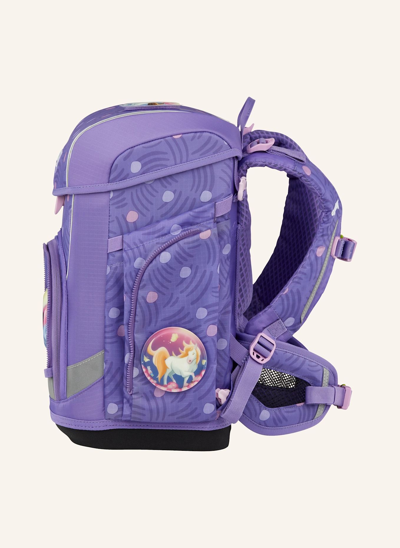 ergobag Schulranzen-Set CUBO LIGHT SET: LILA/ HELLLILA