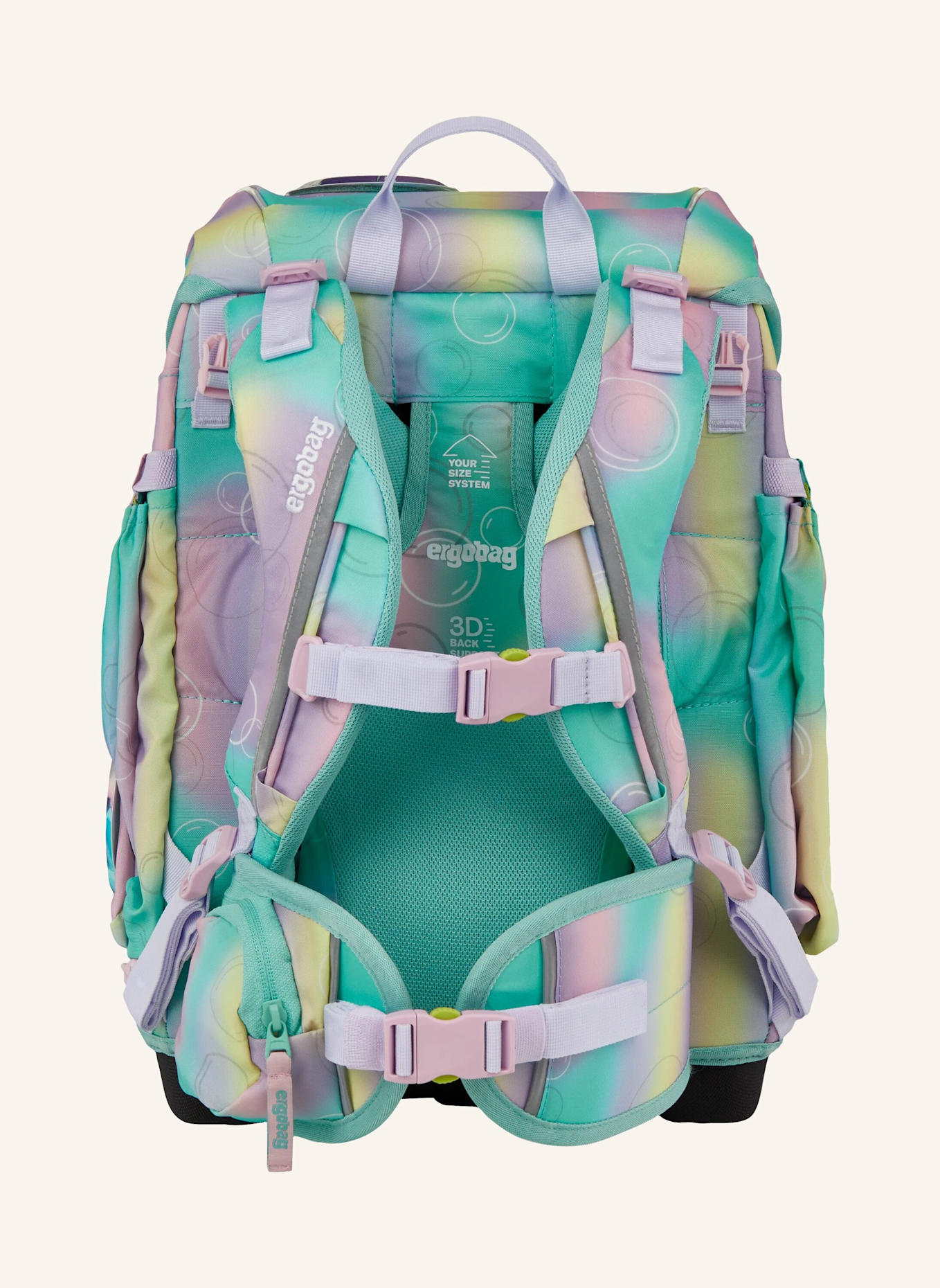 ergobag Schulranzen-Set CUBO SET: MINT/ HELLGRÜN