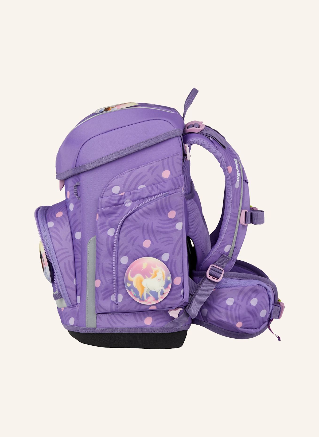 ergobag Schulranzen-Set CUBO SET: LILA/ HELLLILA