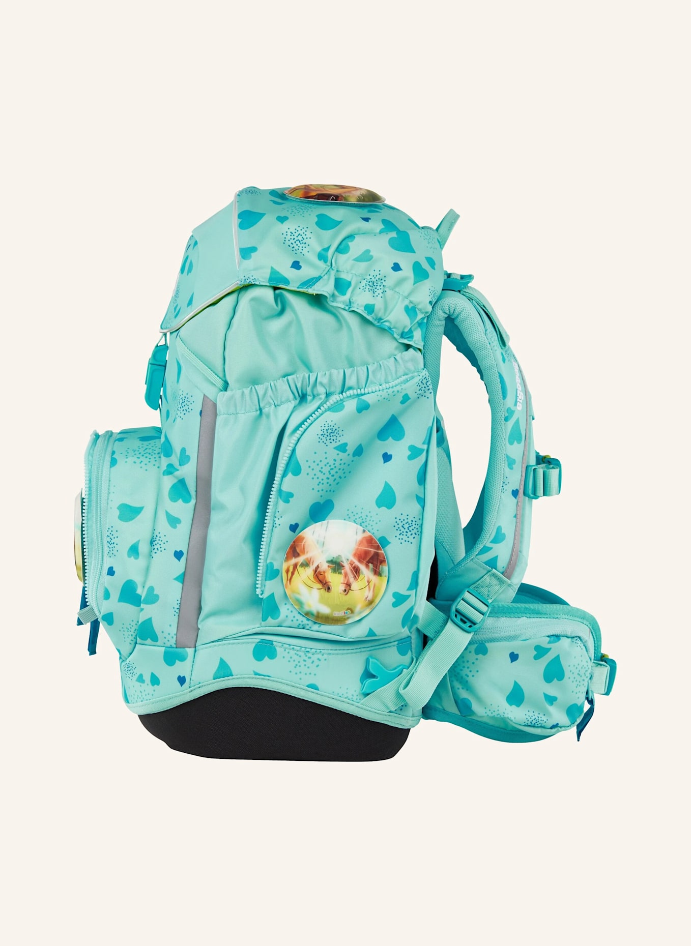 ergobag Schulranzen-Set PACK SET: TÜRKIS/ WEISS