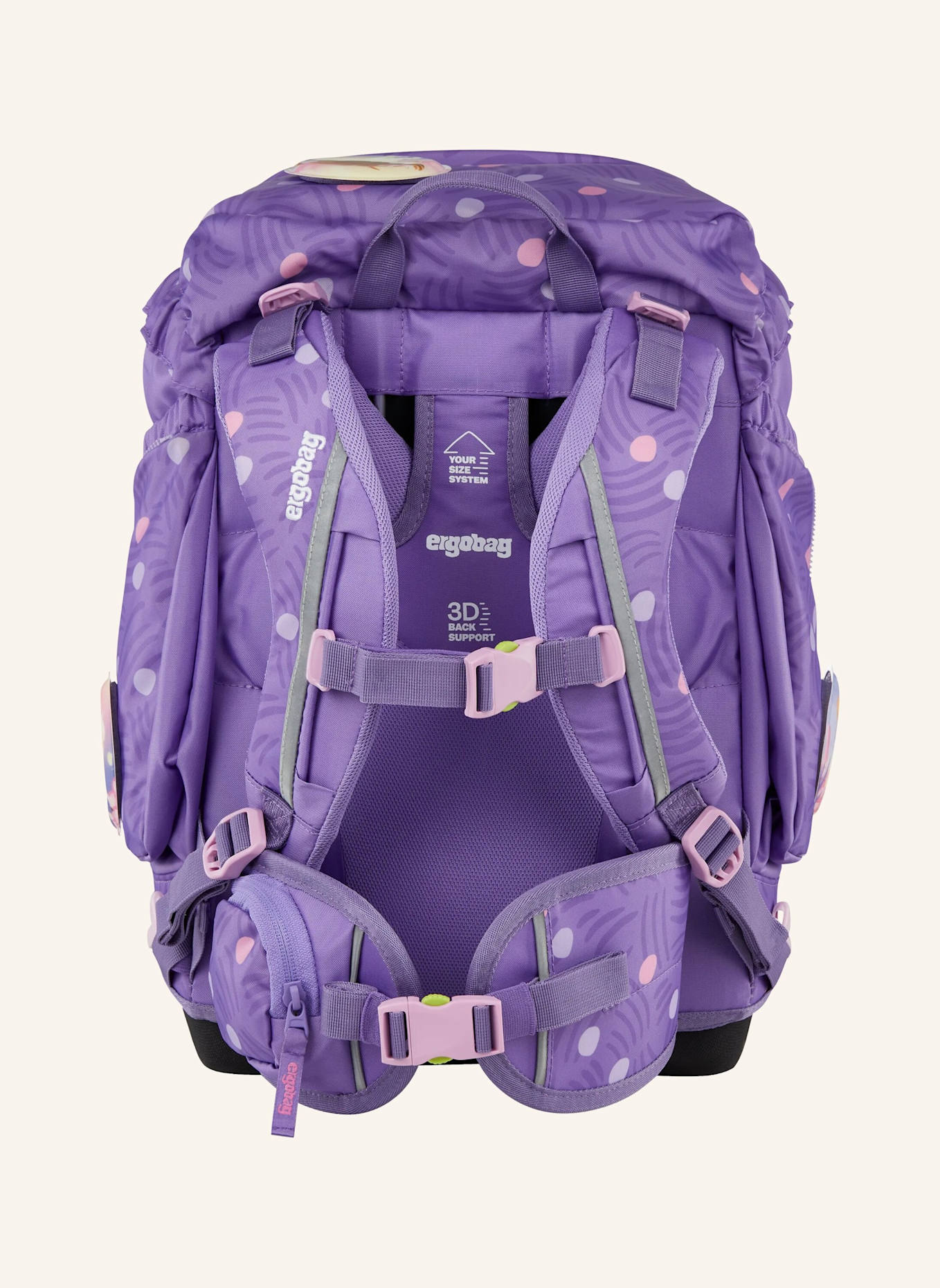ergobag Schulranzen-Set PACK SET: LILA/ HELLLILA