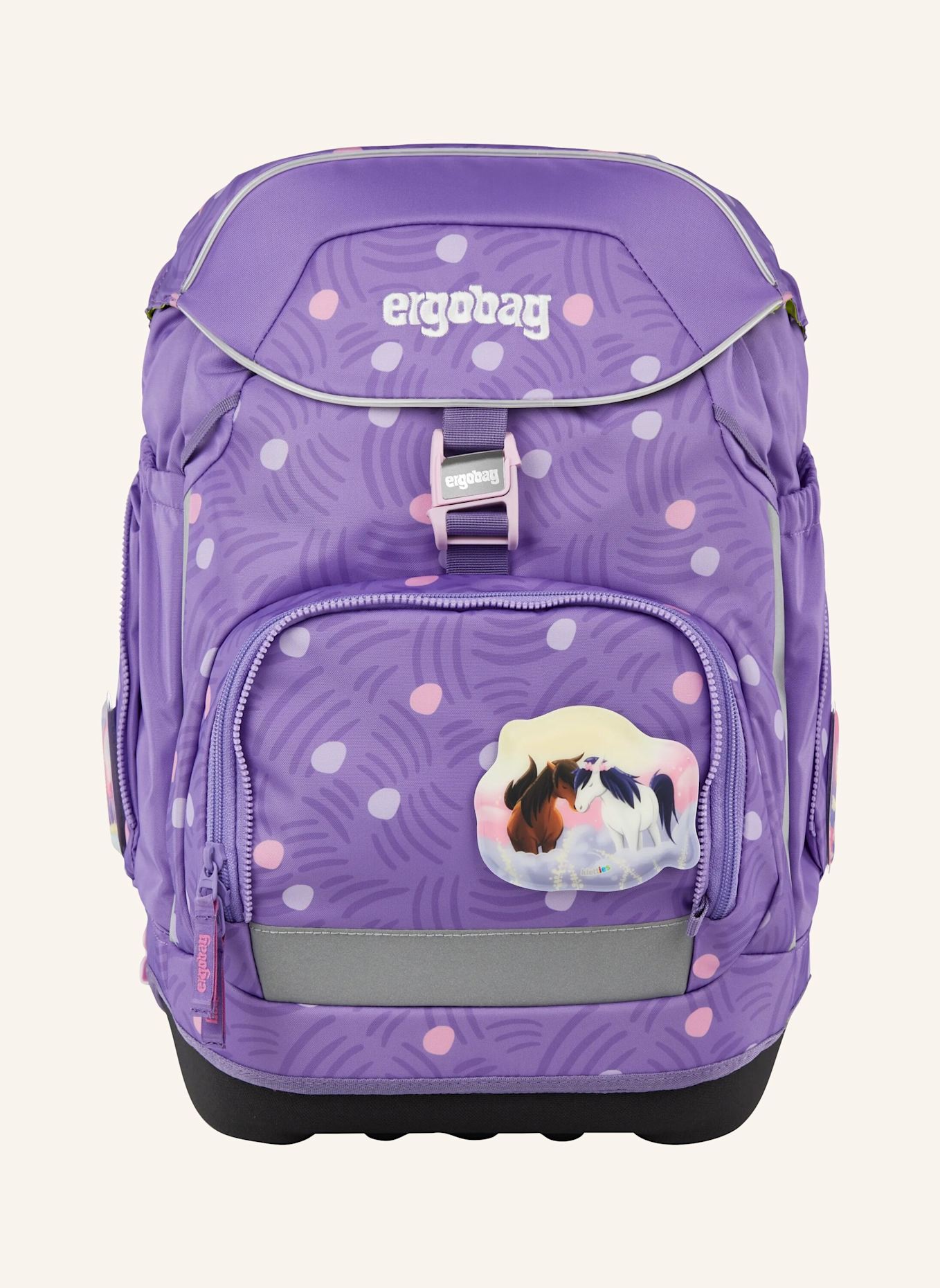 ergobag Schulranzen-Set PACK SET: LILA/ HELLLILA