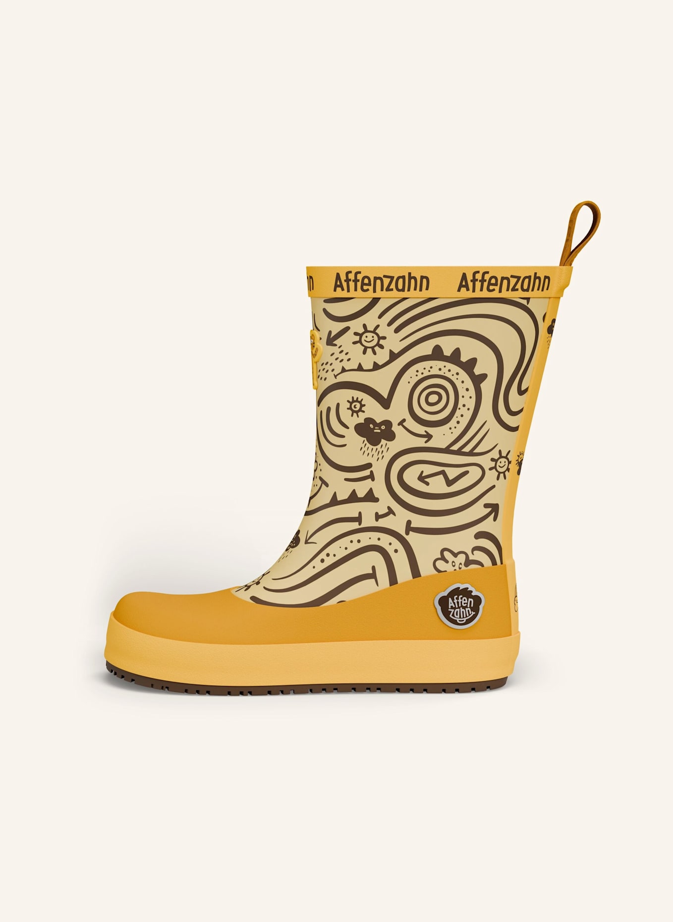 Affenzahn Gummistiefel PLASHY: GELB