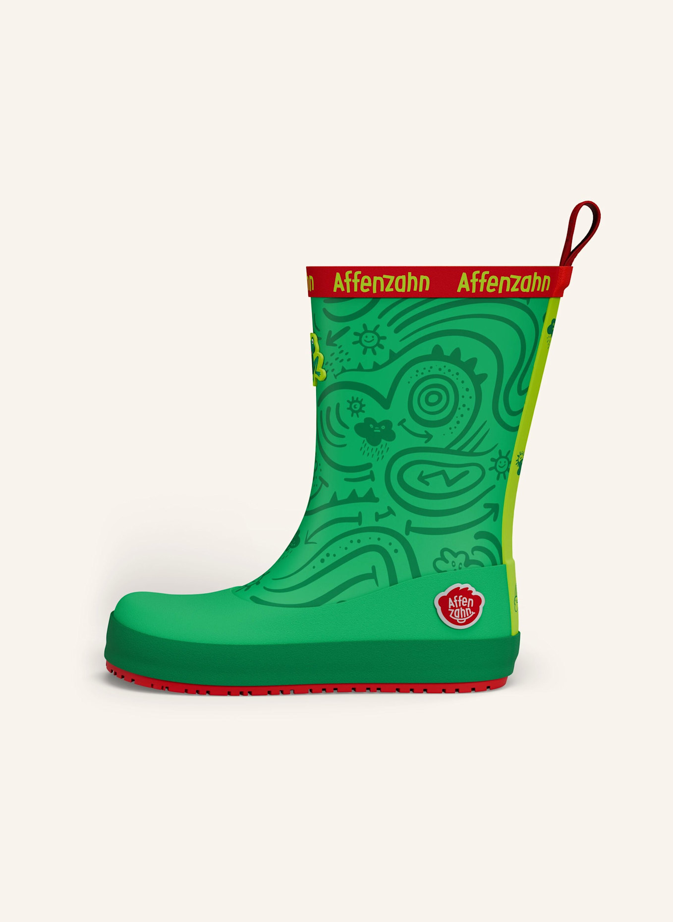 Affenzahn Gummistiefel PLASHY: GRÜN