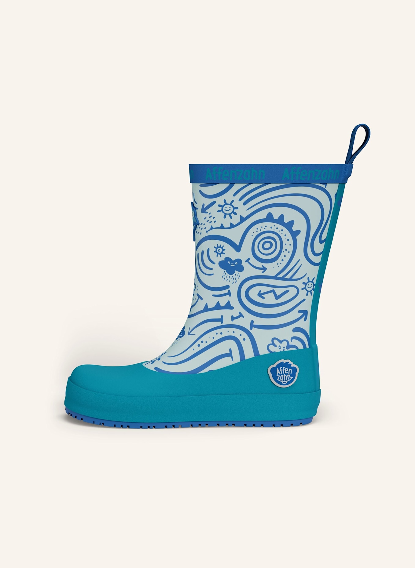 Affenzahn Gummistiefel PLASHY: BLAU