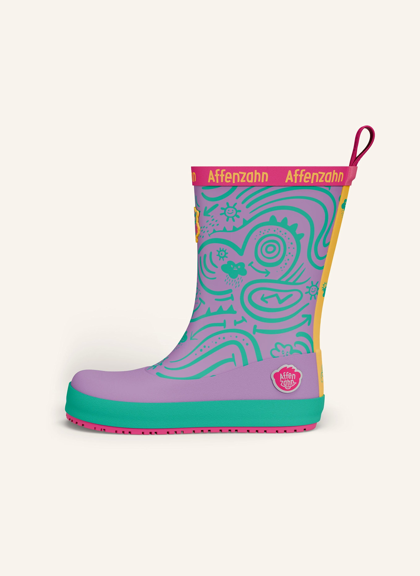 Affenzahn Gummistiefel PLASHY: LILA