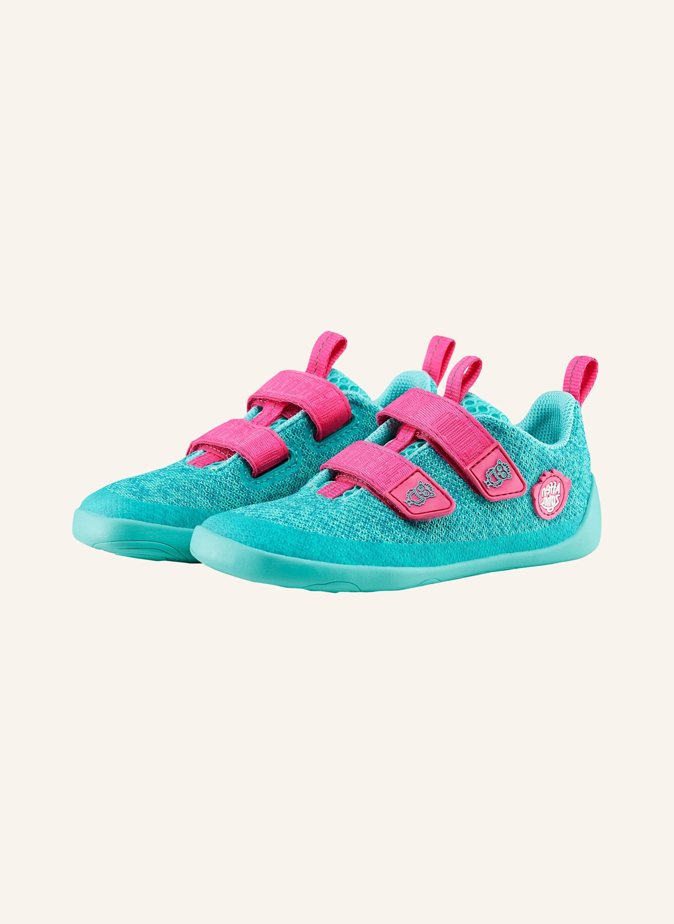 Affenzahn Sneaker KNIT HAPPY: TÜRKIS/ WEISS