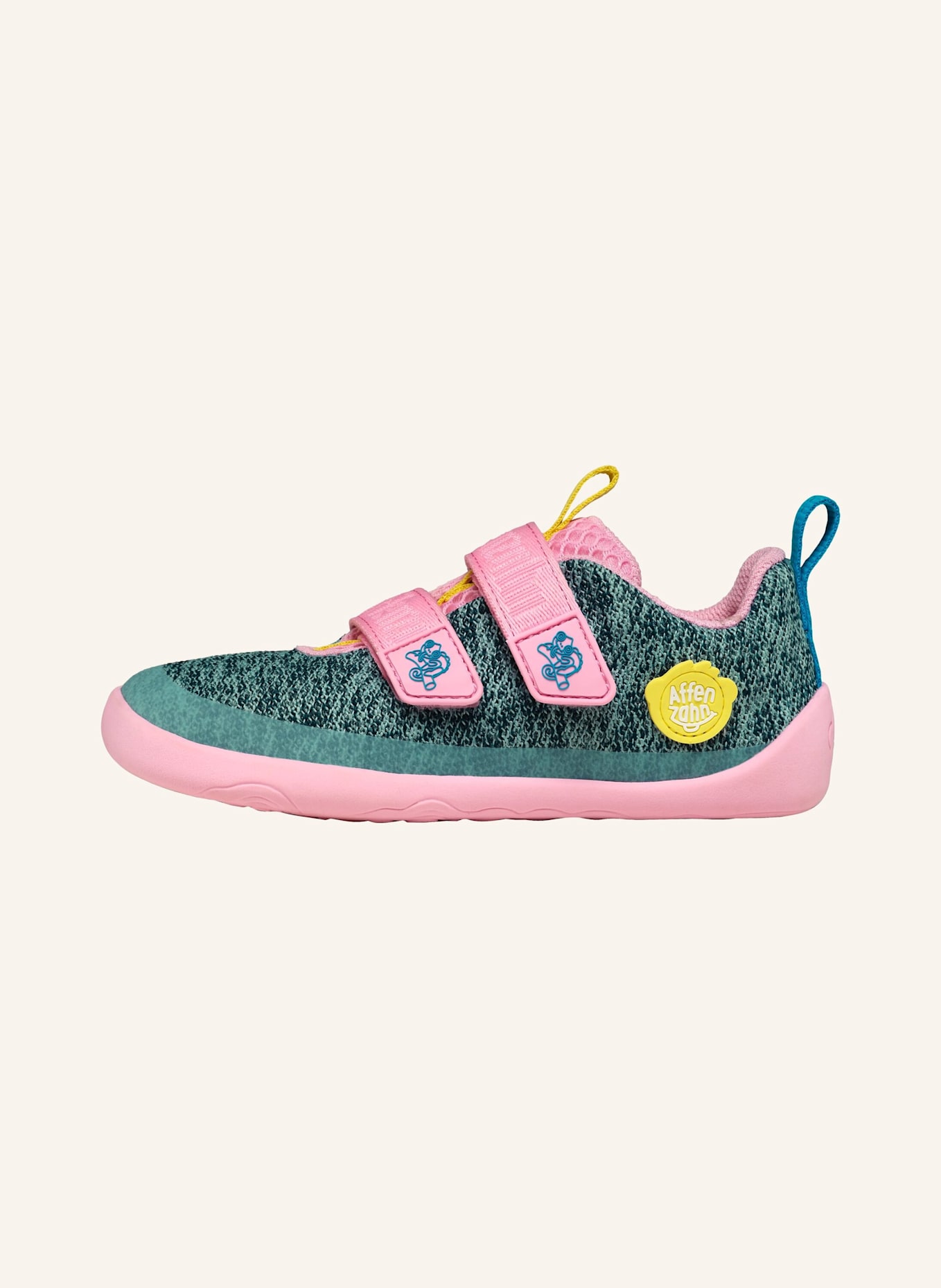 Affenzahn Sneaker KNIT HAPPY: TÜRKIS/ WEISS