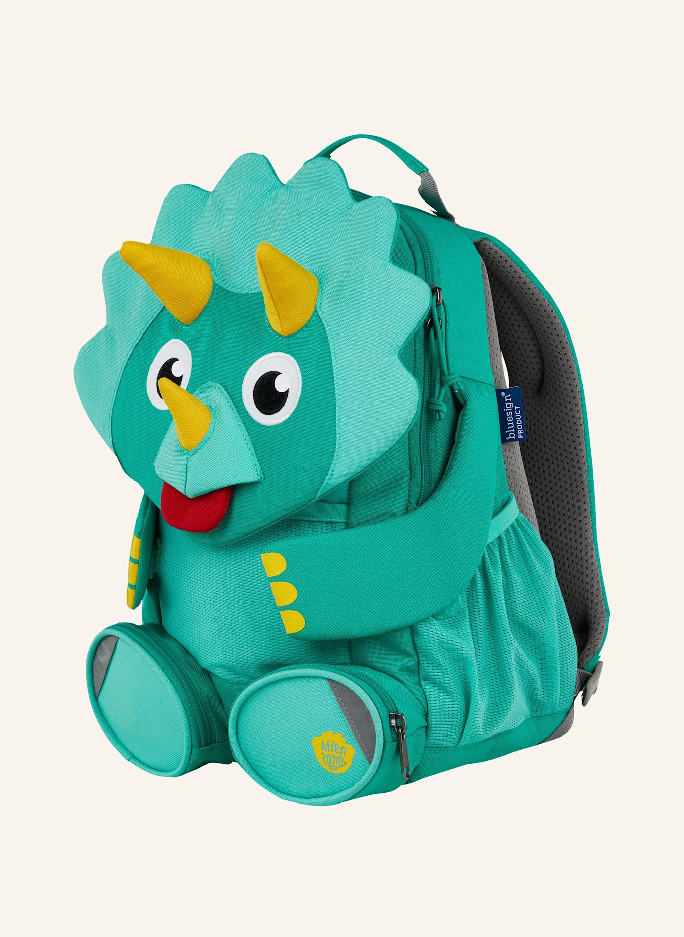 Affenzahn Kinderrucksack GROSSER FREUND: TÜRKIS/ WEISS