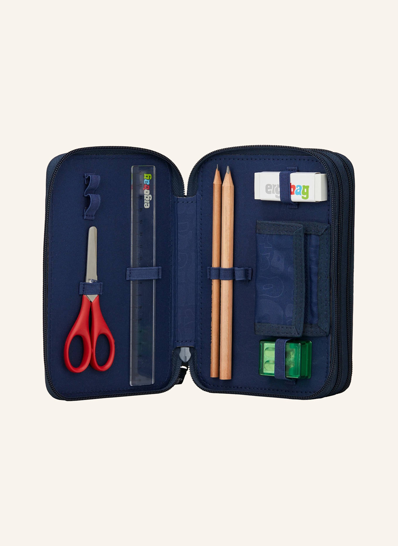 ergobag Federmäppchen MAXI MÄPPCHEN: DUNKELBLAU/ BLAU