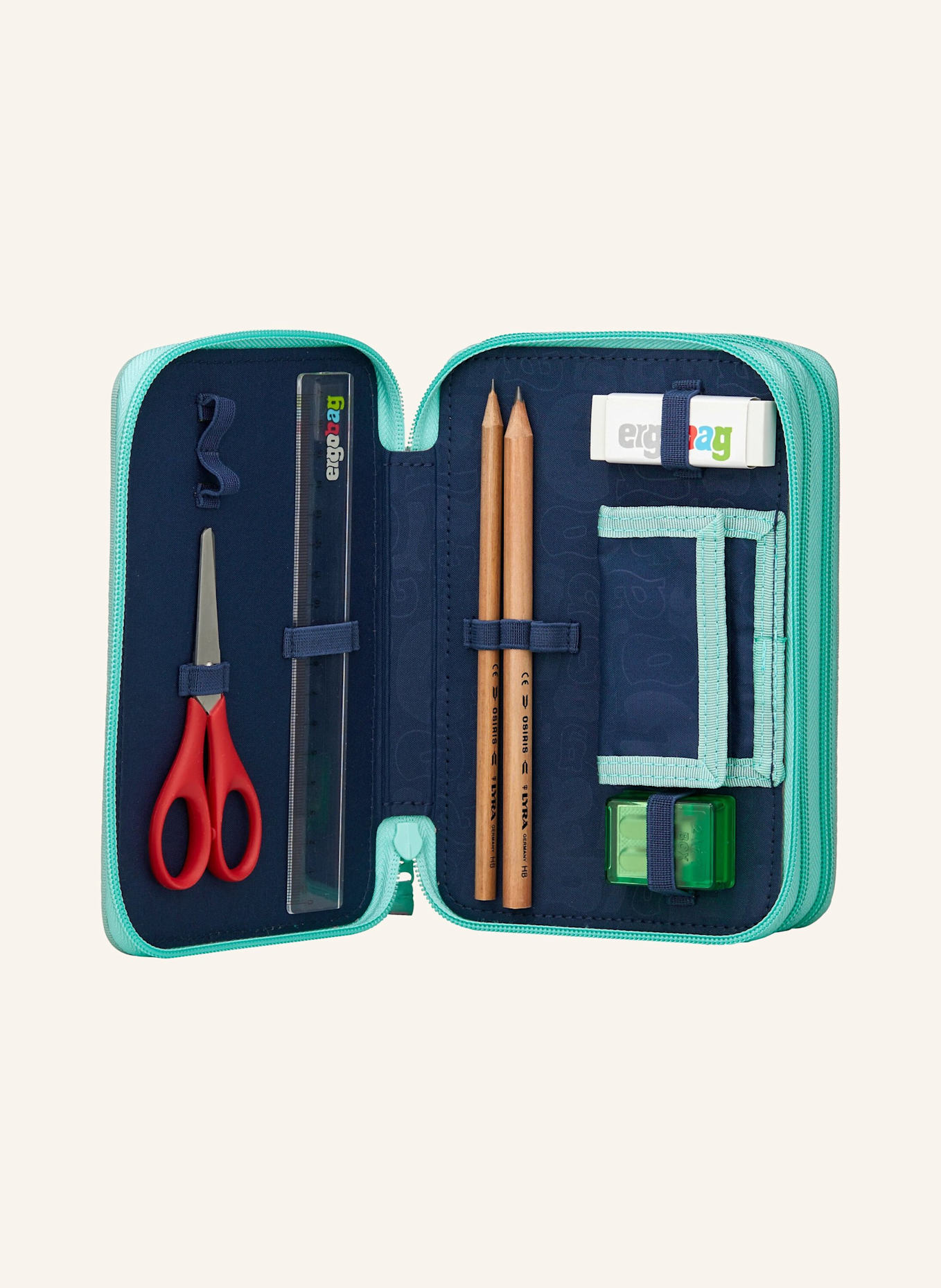 ergobag Federmäppchen MAXI MÄPPCHEN: MINT/ HELLGRÜN